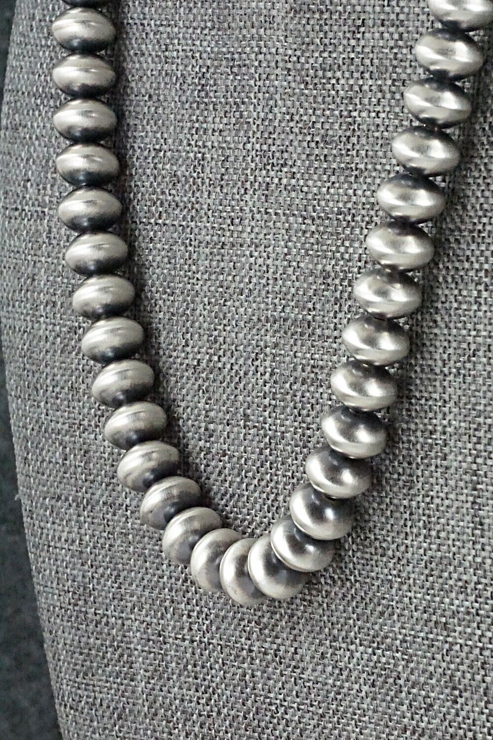 Sterling Silver Navajo Pearl Necklace 24" - Dorinda Mariano