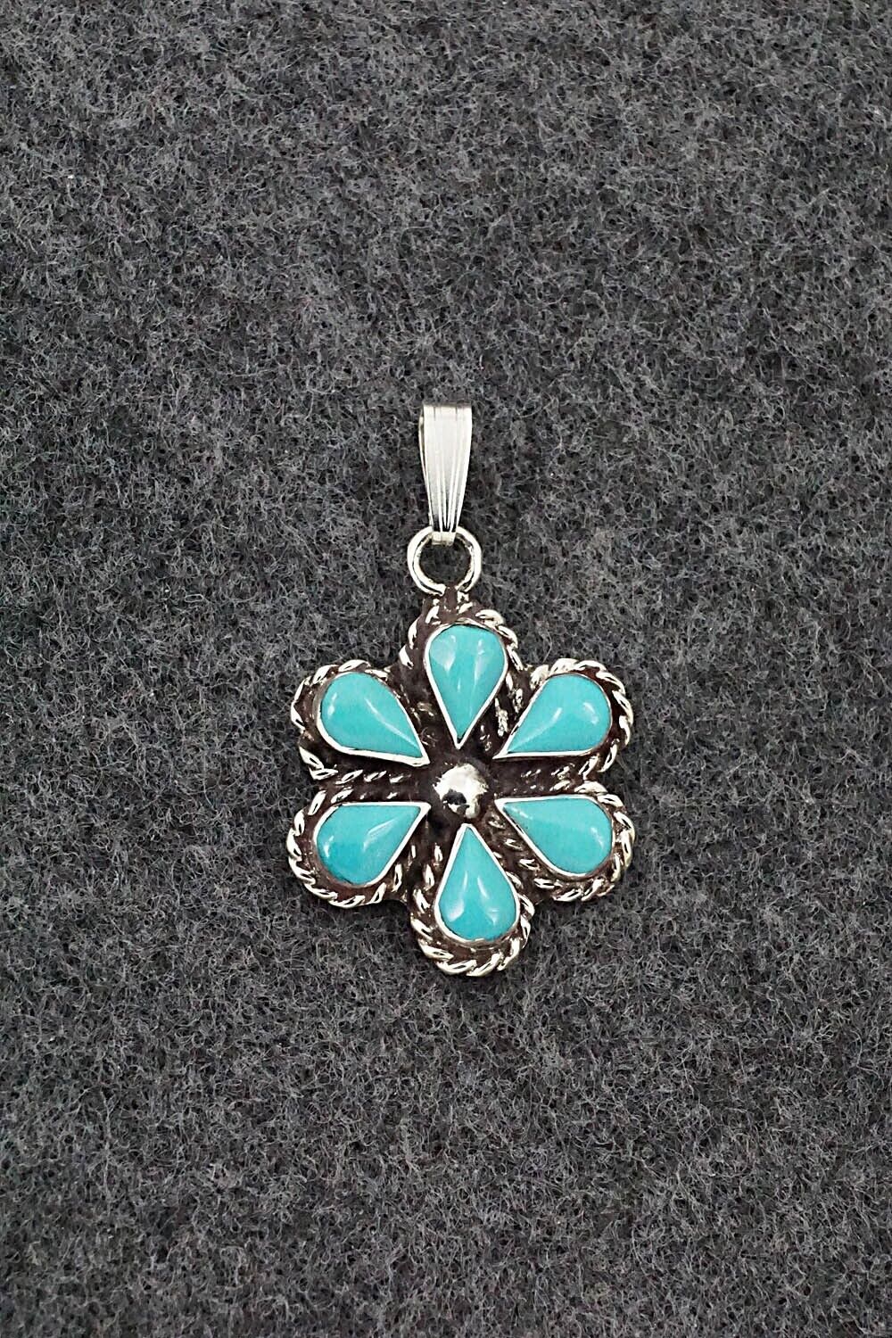 Turquoise & Sterling Silver Pendant - Gina Dosedo