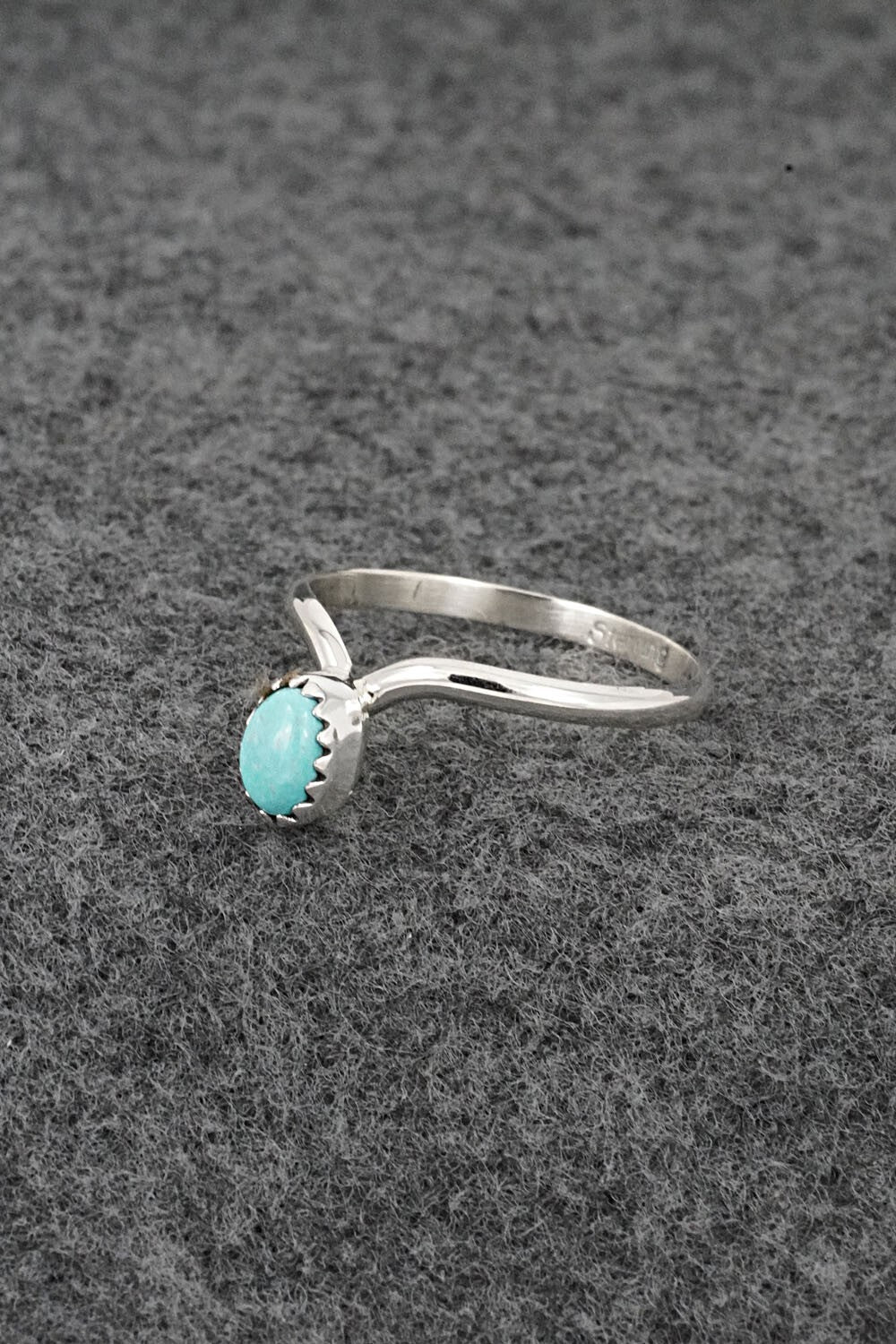 Turquoise & Sterling Silver Ring - Hiram Largo - Size 8.5