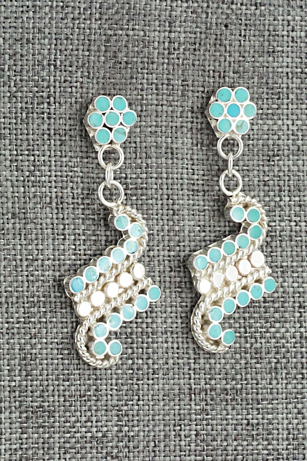 Turquoise & Sterling Silver Earrings - Michelle Peina