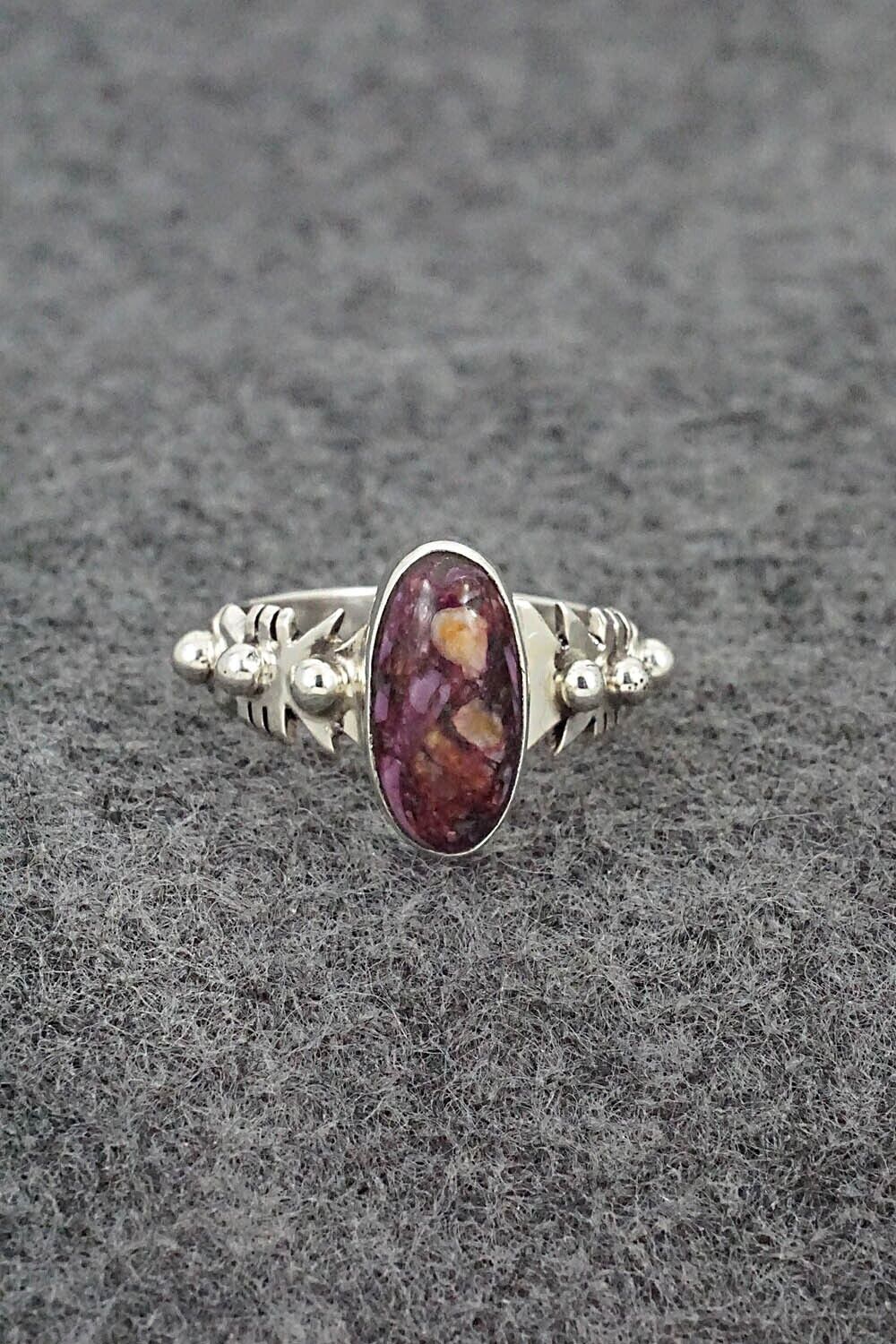 Spiny Oyster & Sterling Silver Ring - Andrew Vandever - Size 6.75