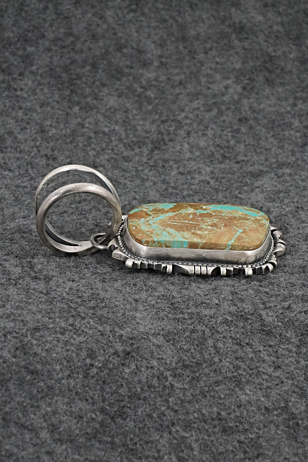 Turquoise & Sterling Silver Pendant - Randy Billy