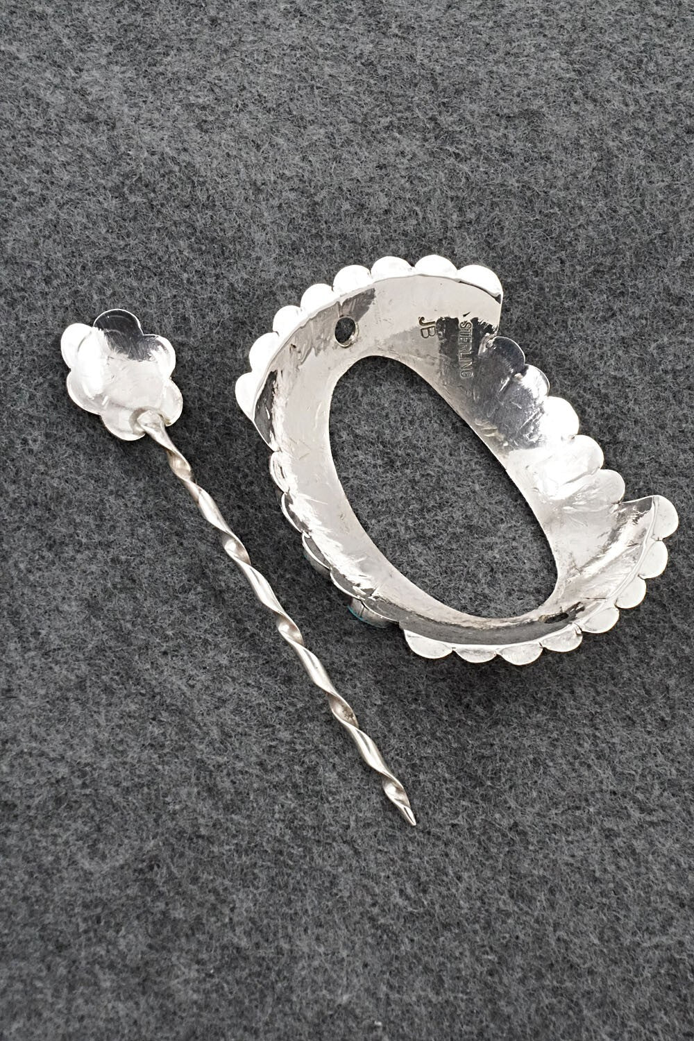 Turquoise & Sterling Silver Hair Pin - Jolene Begay