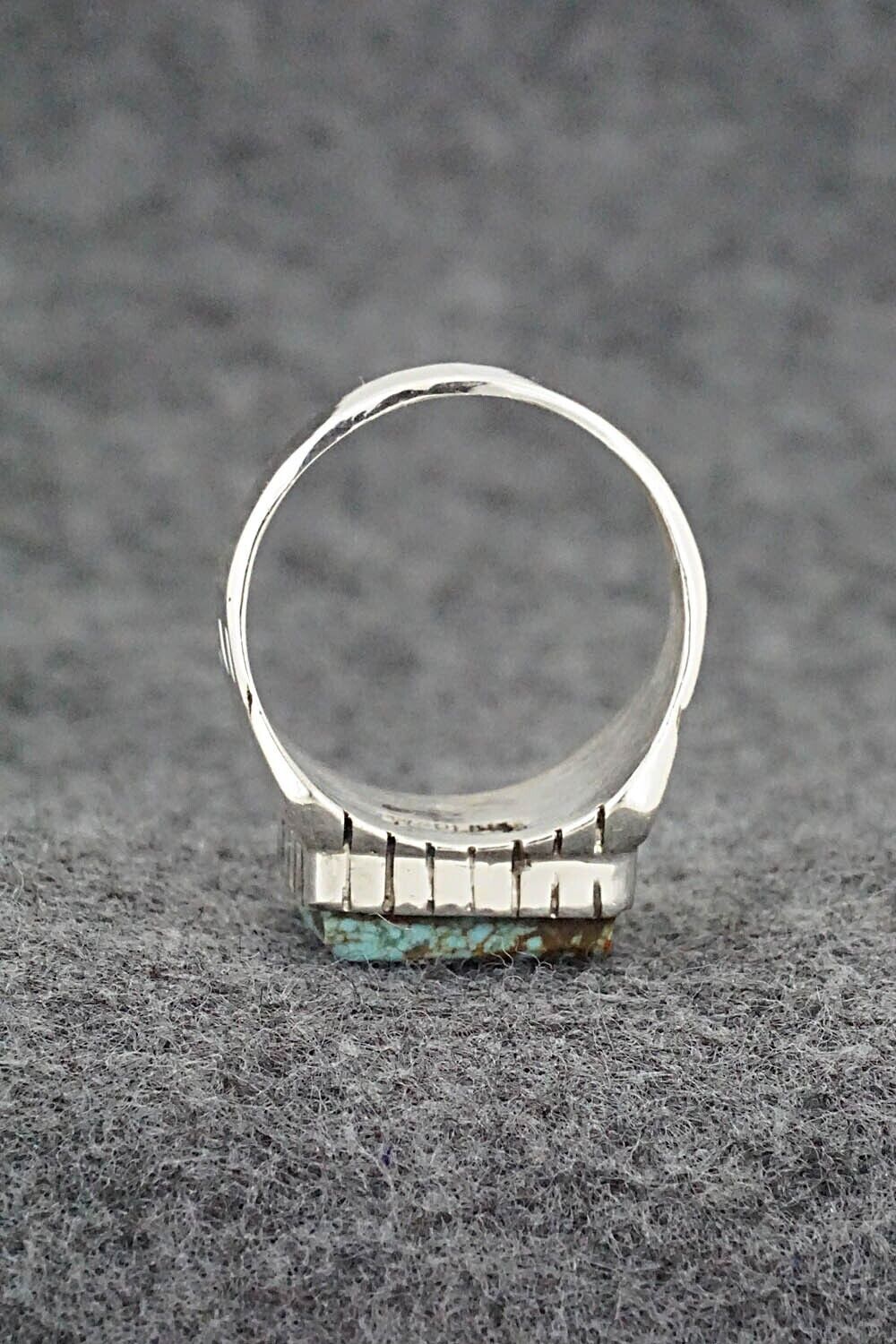 Turquoise & Sterling Silver Ring - Trevor Jack - Size 10.5