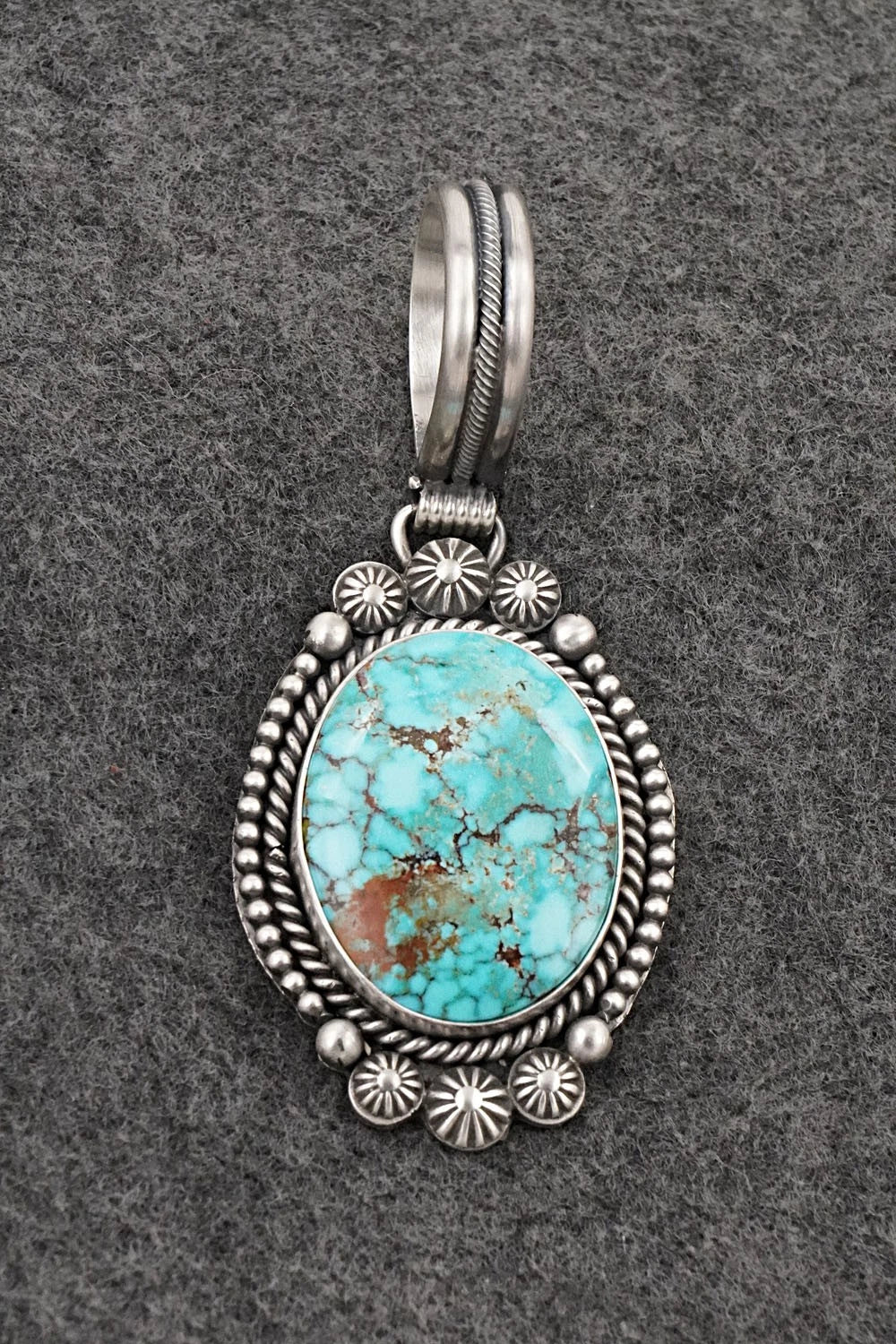 Turquoise & Sterling Silver Pendant - Michael Calladitto