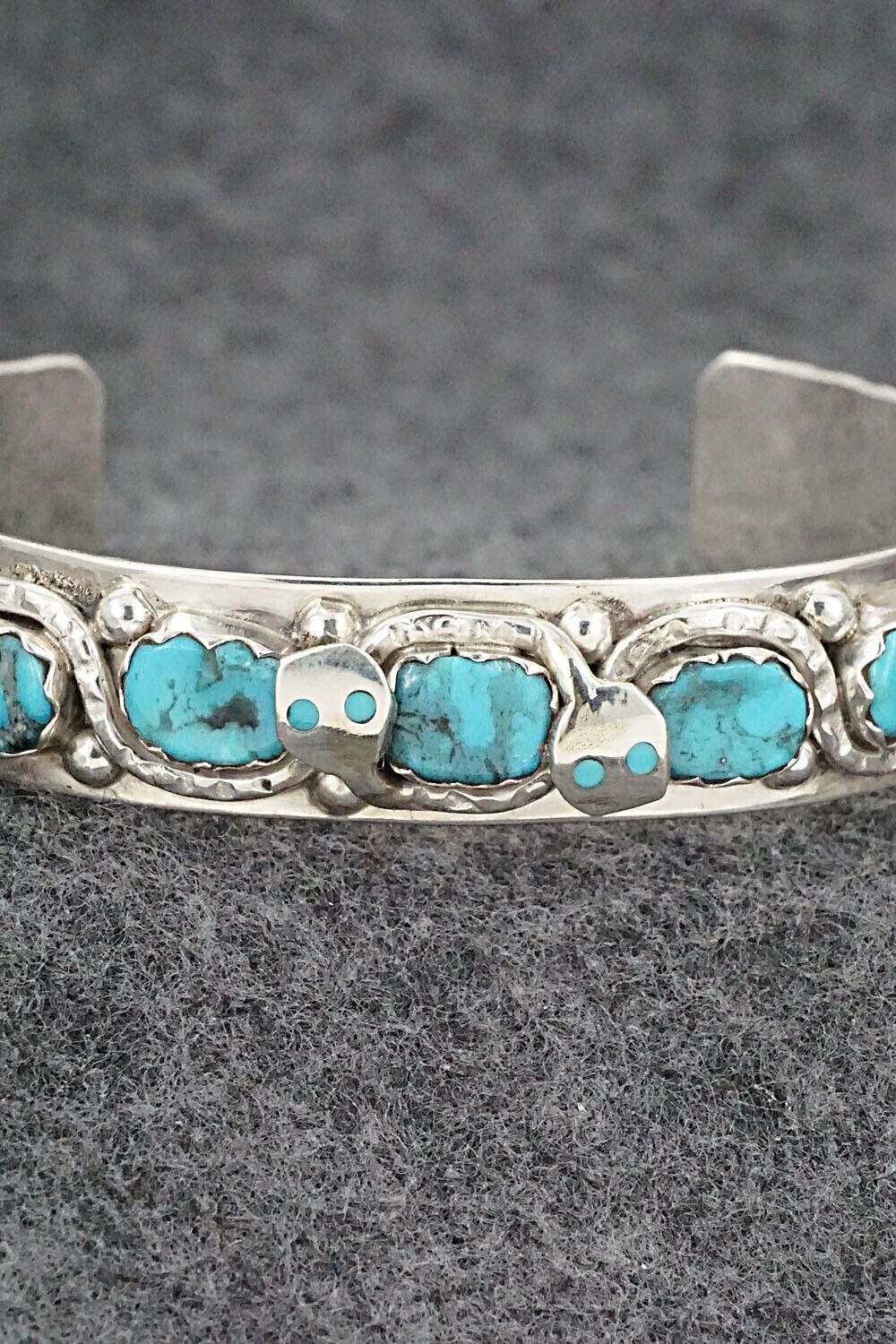 Turquoise & Sterling Silver Bracelet - Joy Calavaza