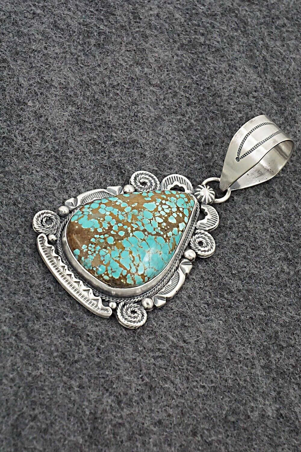 Turquoise & Sterling Silver Pendant - Jackson Hoskie
