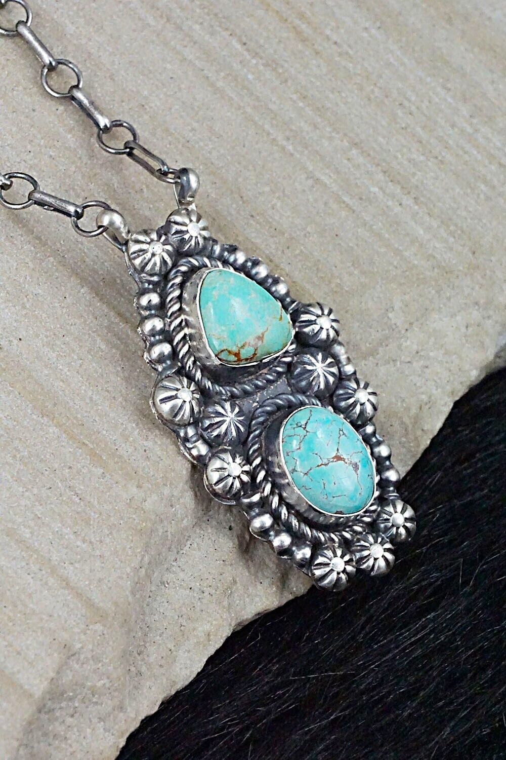 Turquoise & Sterling Silver Necklace - Jeff James