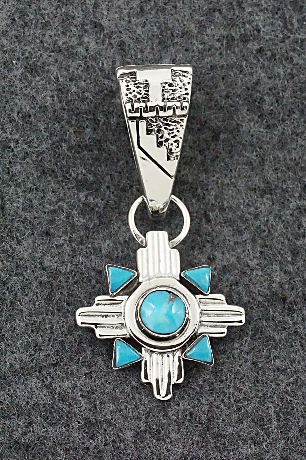Turquoise and Sterling Silver Pendant - Sadie Jim