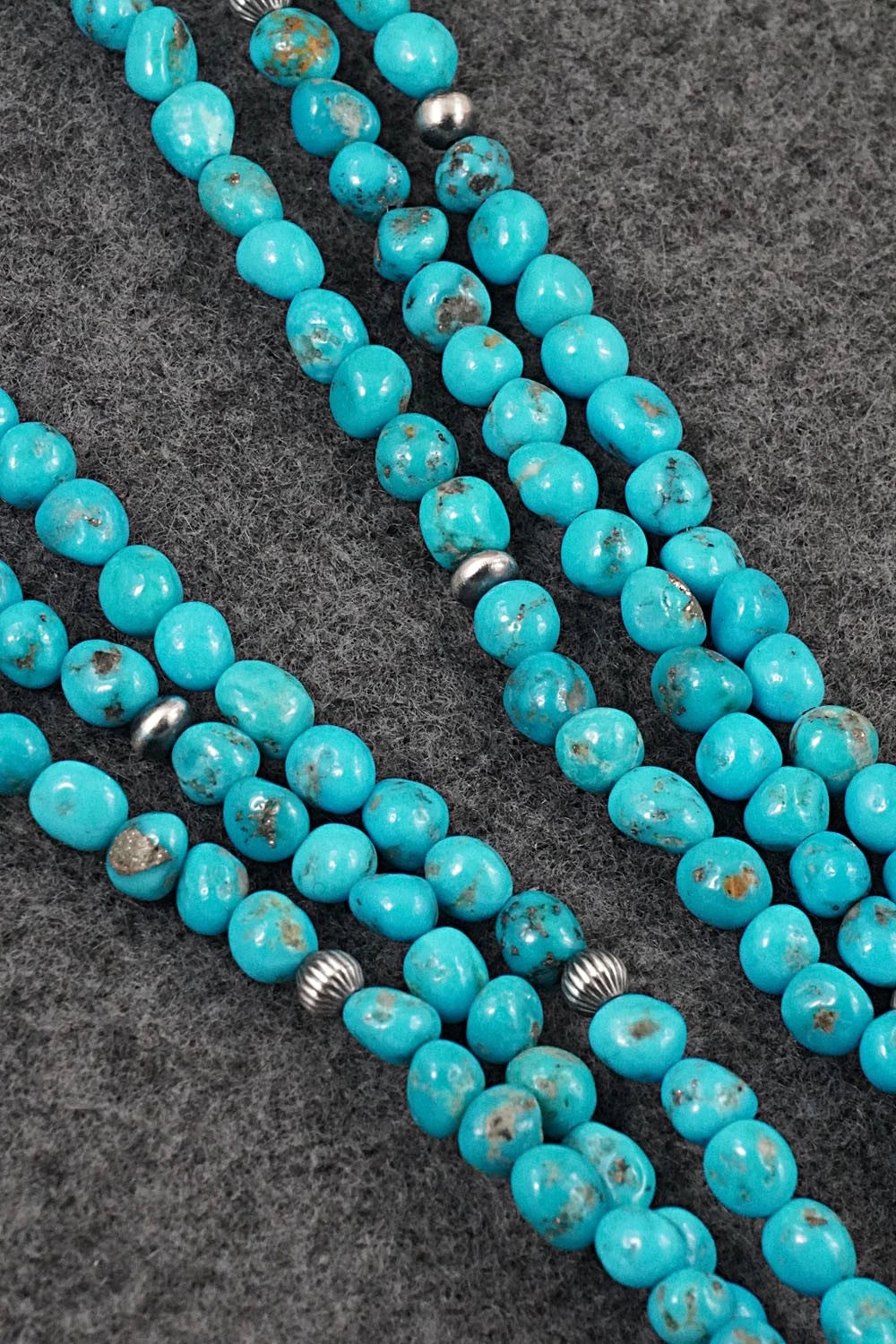 Turquoise & Sterling Silver Necklace - Theresa Skeets