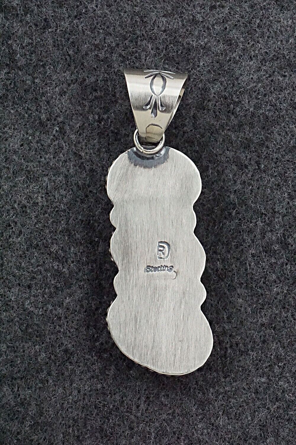 Turquoise & Sterling Silver Pendant - Raymond Delgarito