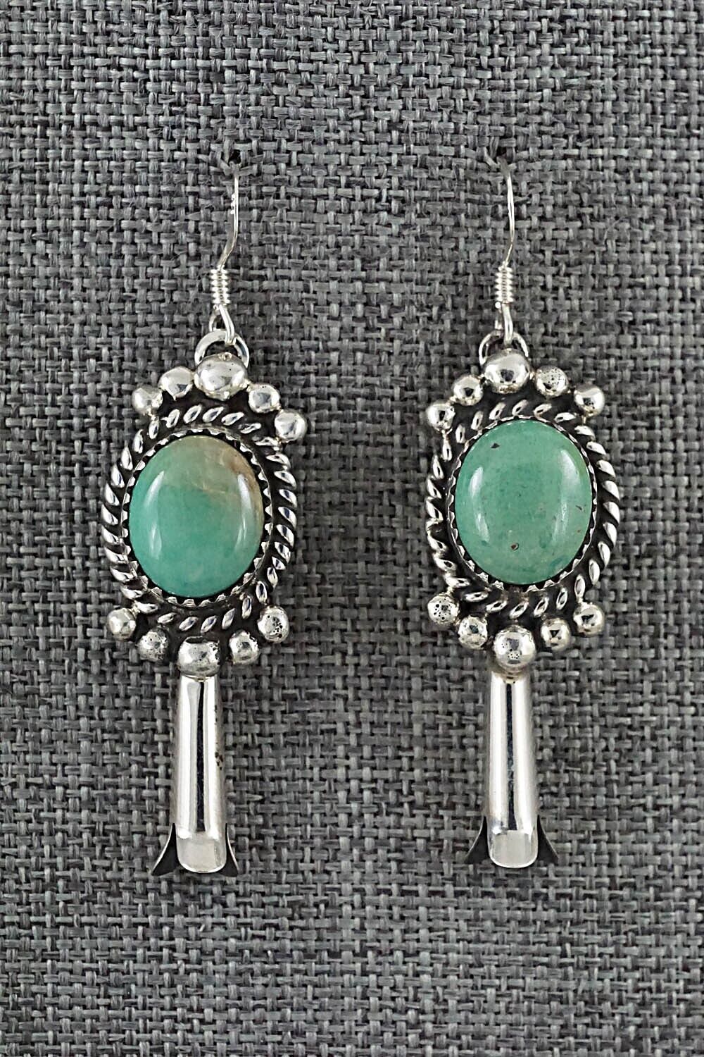 Turquoise & Sterling Silver Earrings - Vernon Johnson