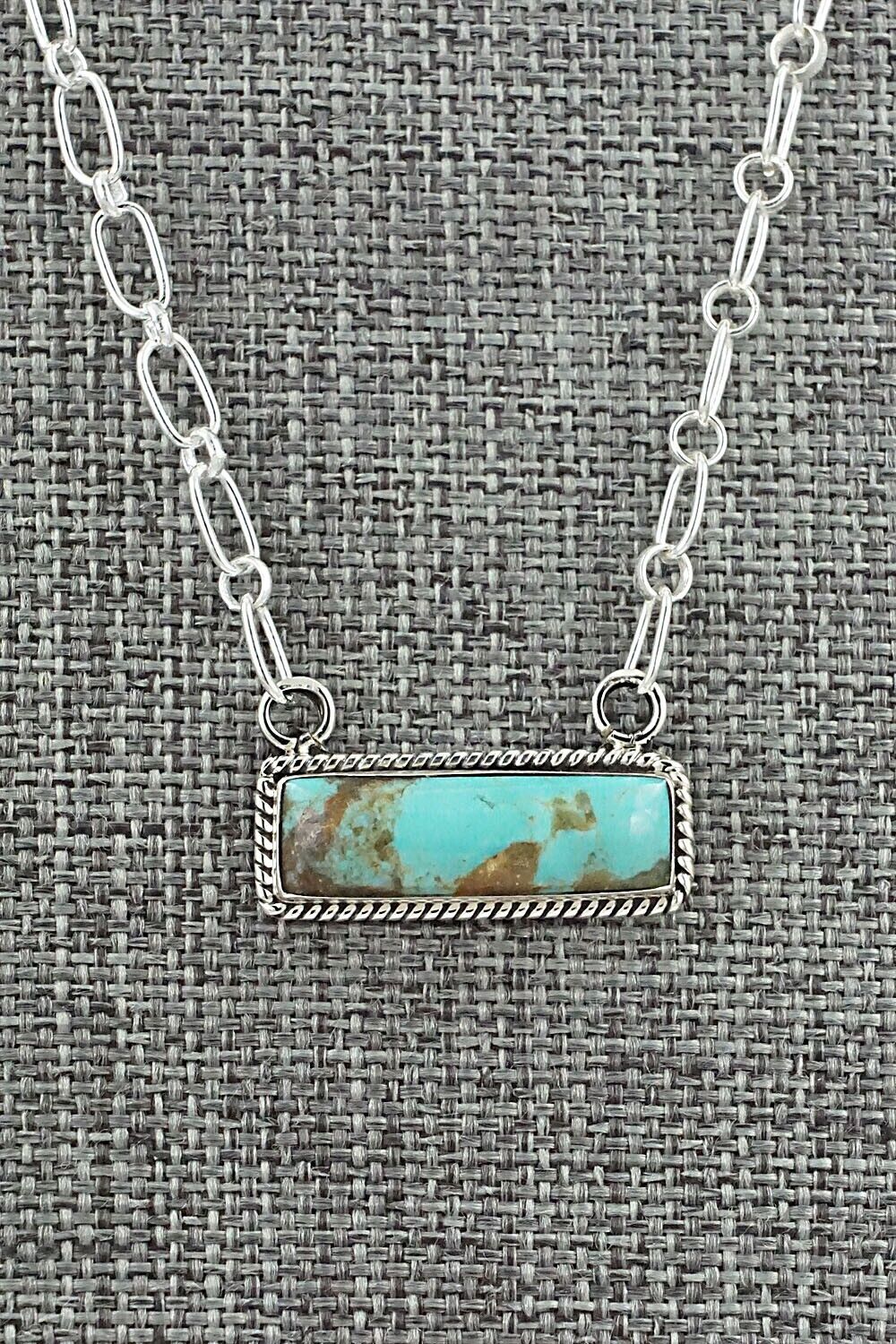 Turquoise & Sterling Silver Necklace - Arlene Lewis