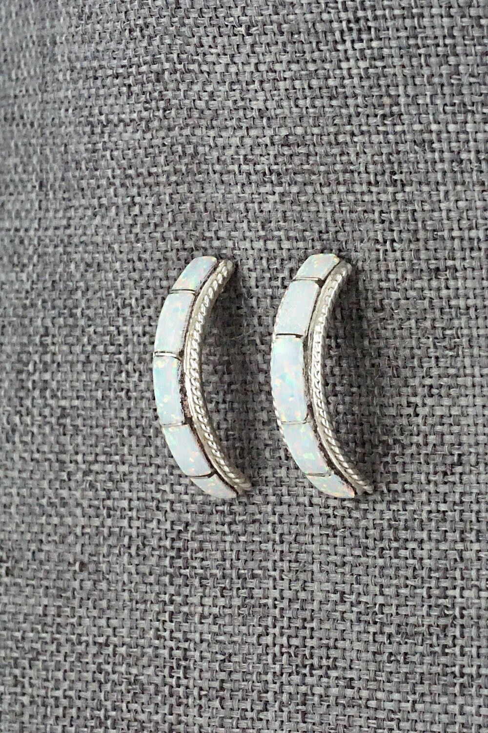 Opalite & Sterling Silver Earrings - Zenia Kylestewa