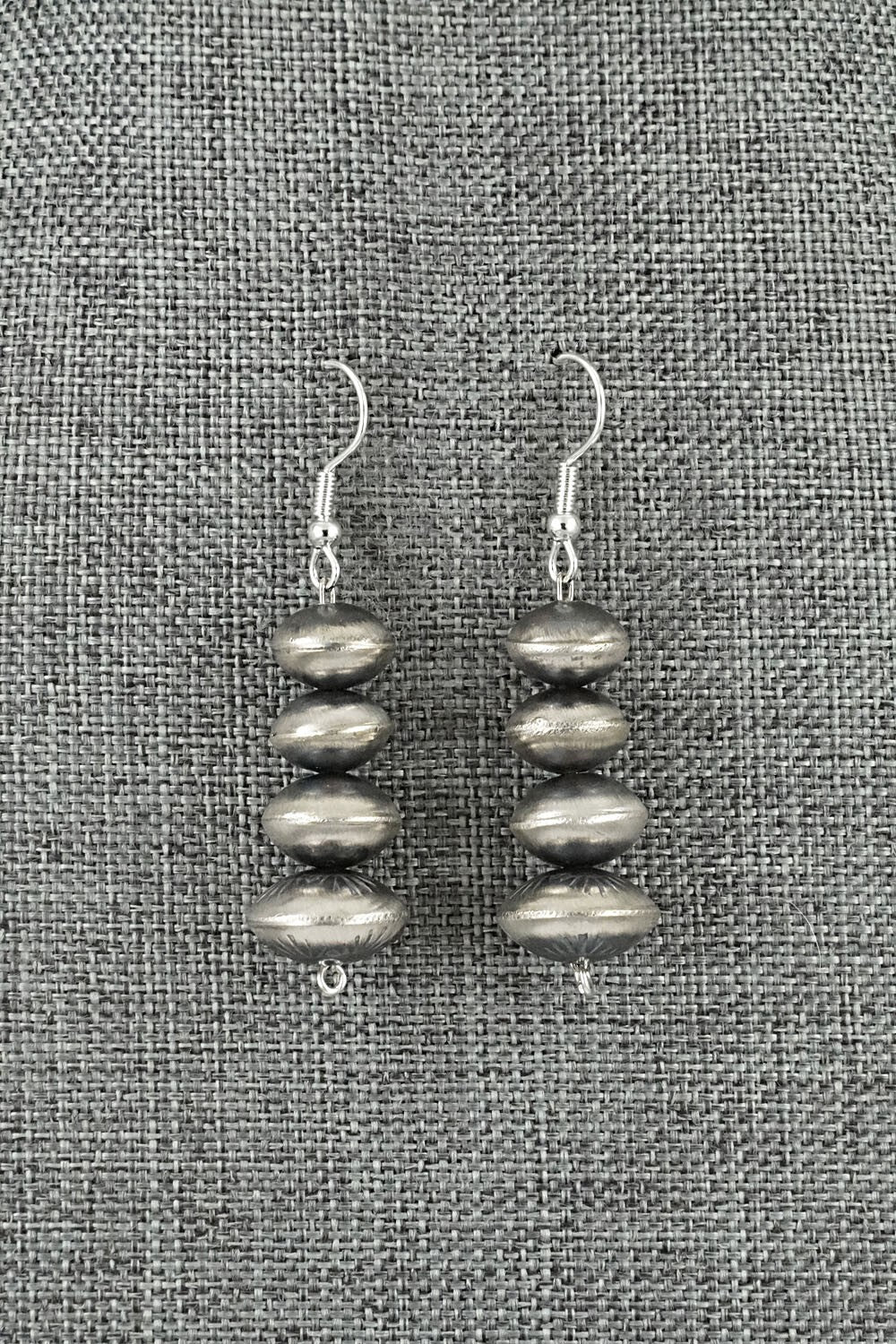 Sterling Silver Navajo Pearl Earrings - Angeline Miller