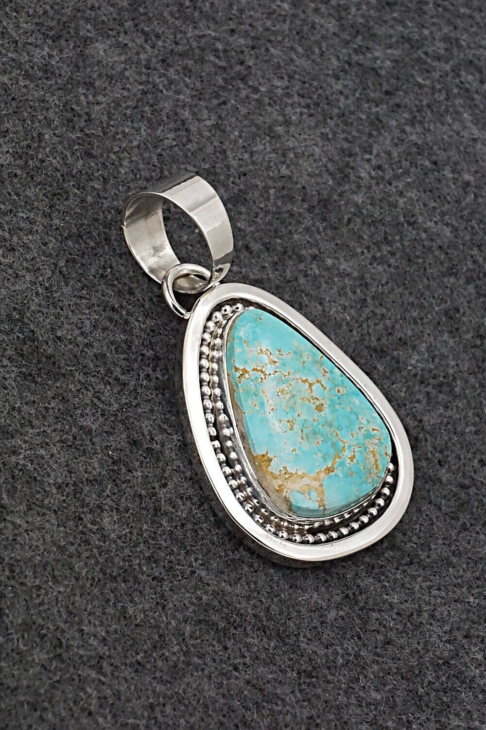 Turquoise & Sterling Silver Pendant - Joelias Draper