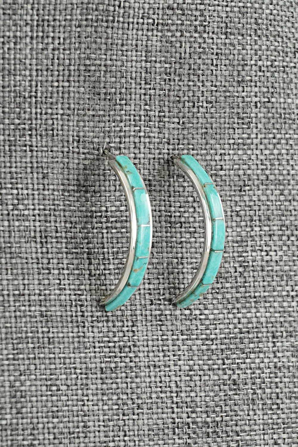 Turquoise & Sterling Silver Earrings - Nathaniel Johnson