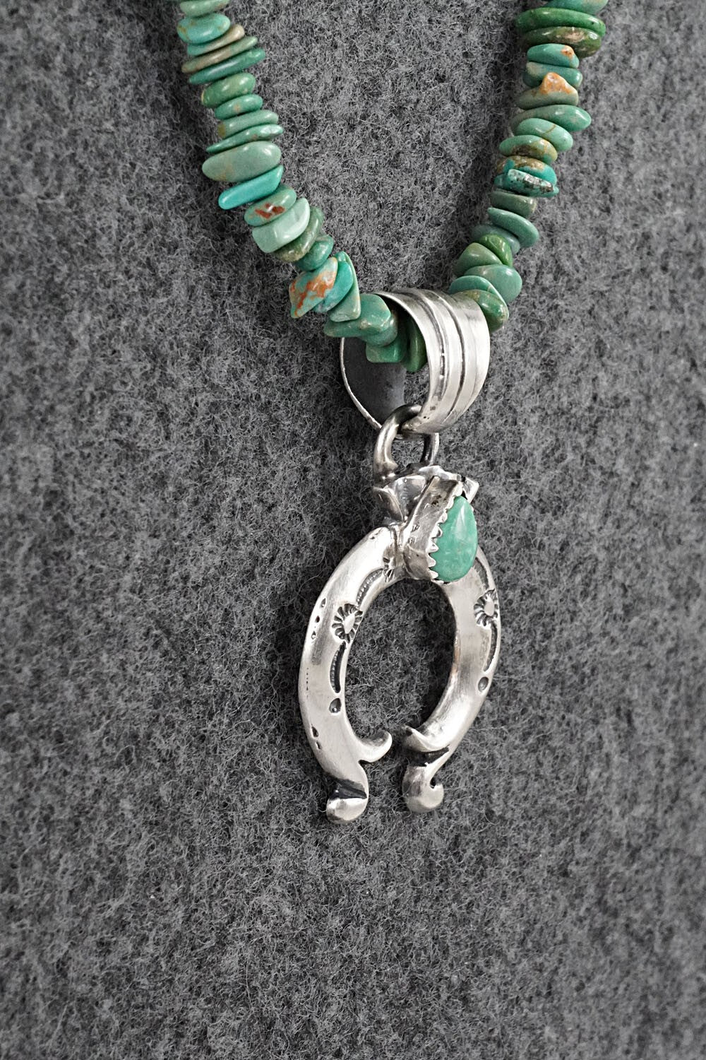 Turquoise & Sterling Silver Necklace 18" - Louise Joe