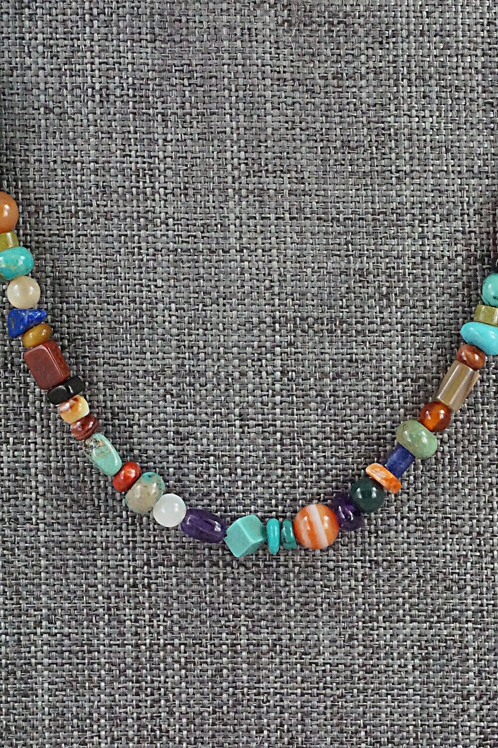 Multi-Stone and Sterling Silver Necklace - Helen Tsosie