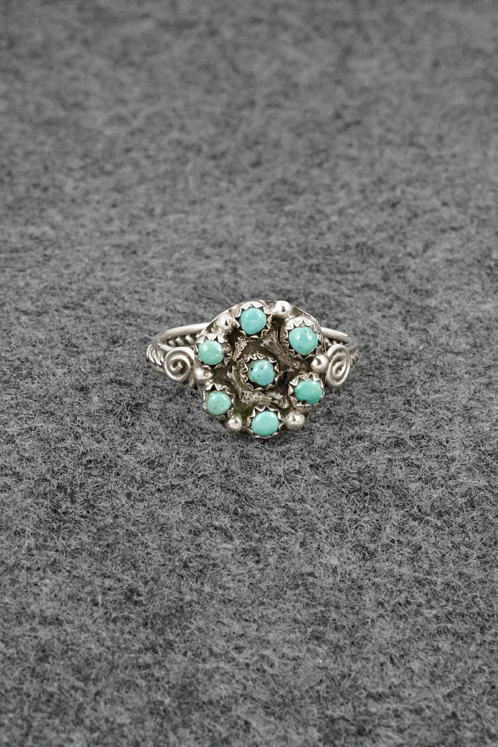Turquoise & Sterling Silver Ring - Priscilla Reeder - Size 10