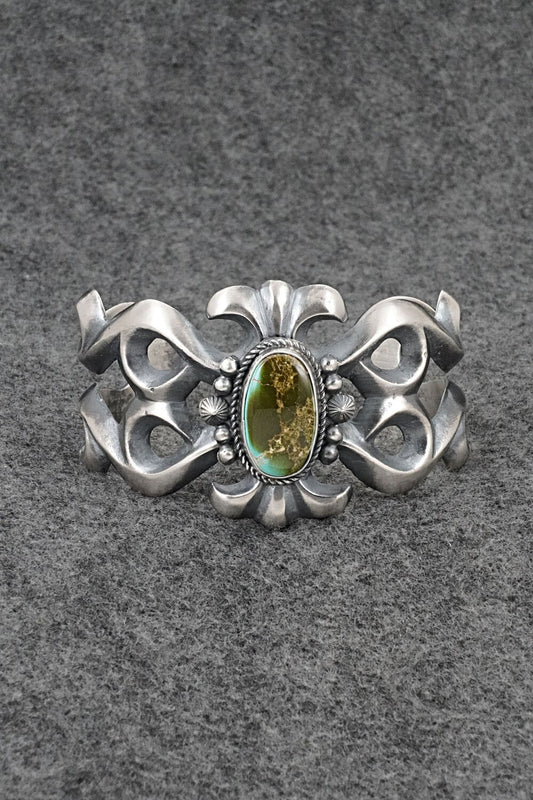 Turquoise & Sterling Silver Bracelet - Harrison Bitsue
