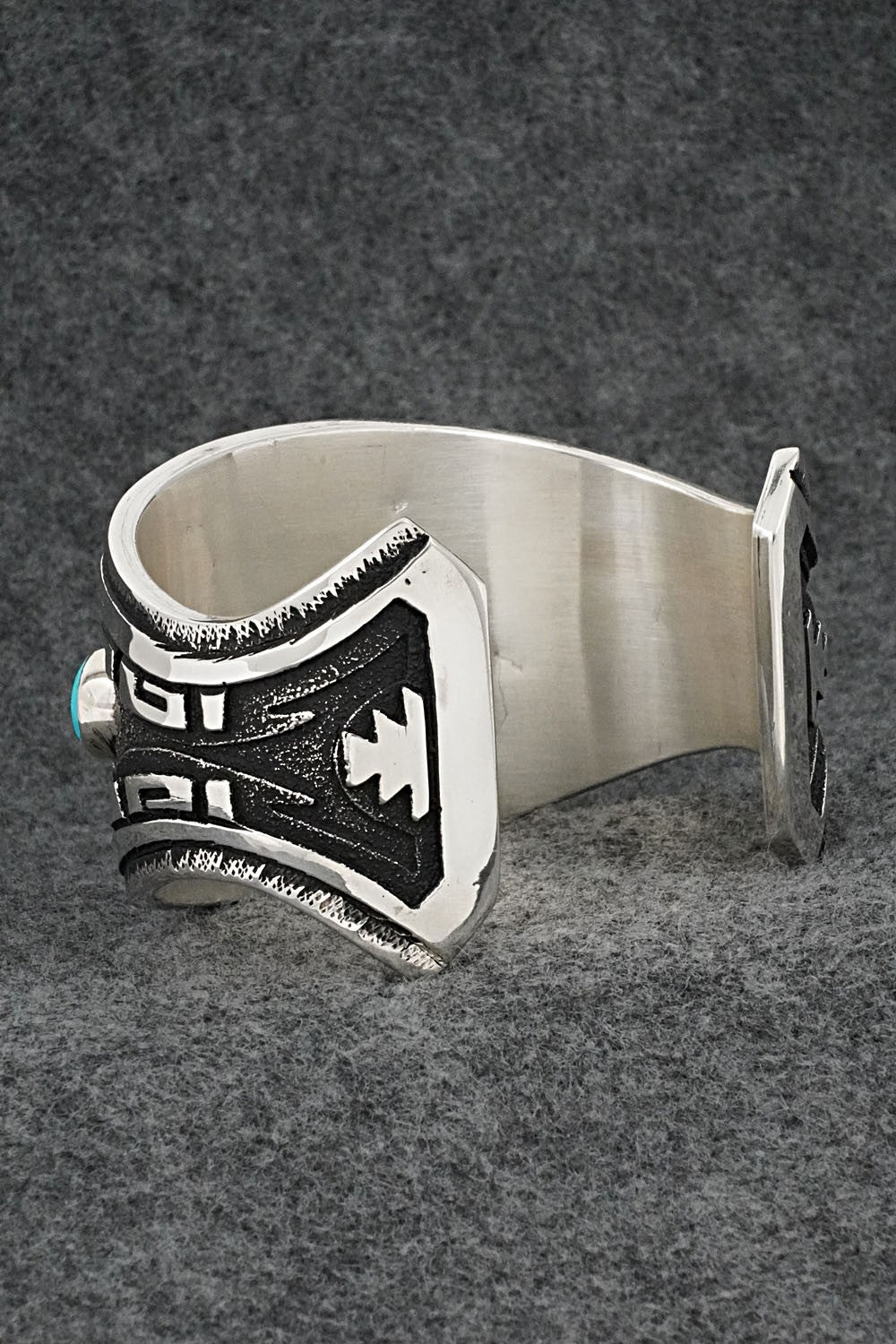 Turquoise & Sterling Silver Vintage Bracelet - Thomas Singer