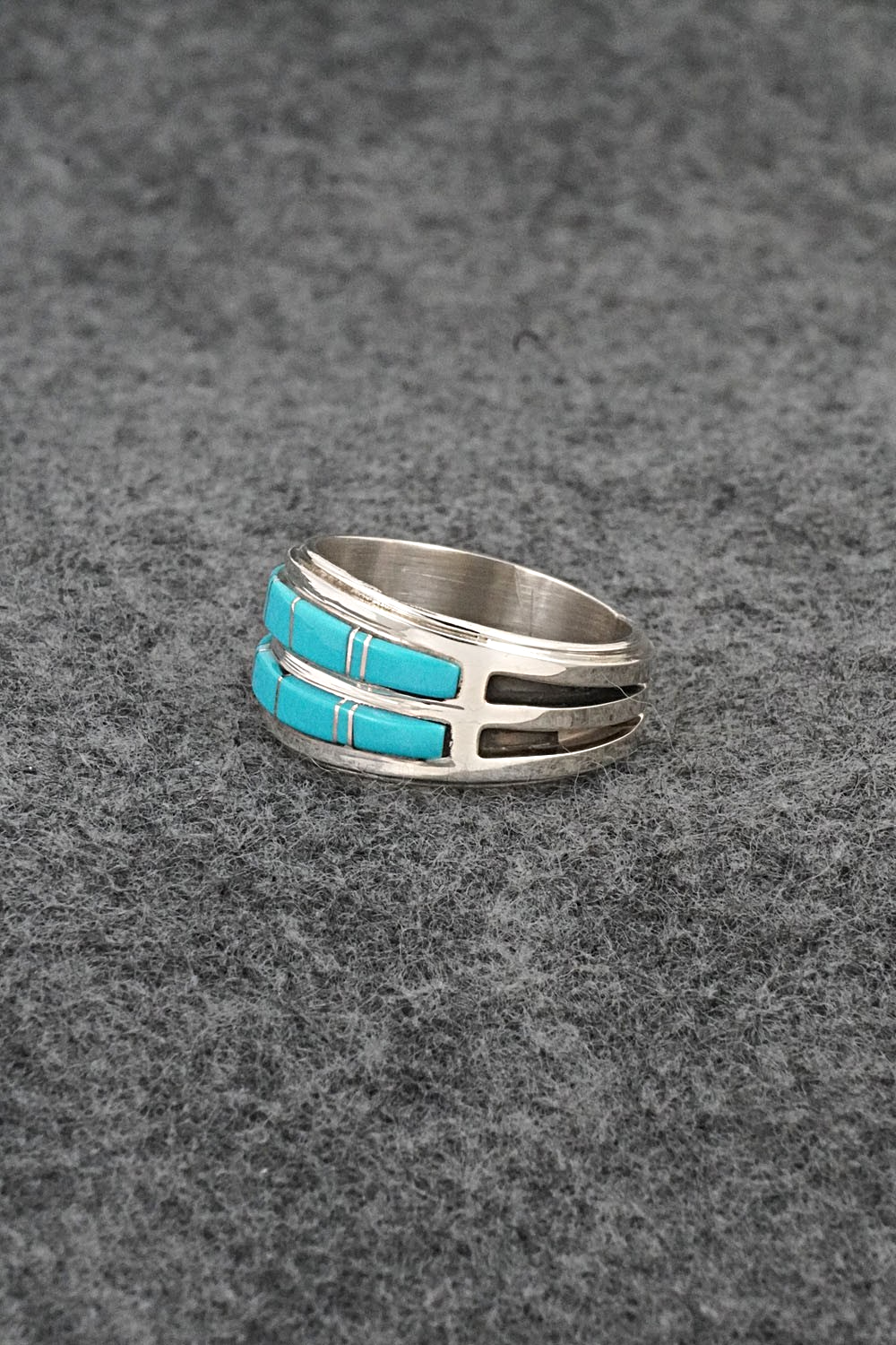 Turquoise & Sterling Silver Ring - Wilbert Muskett Jr. - Size 9.25
