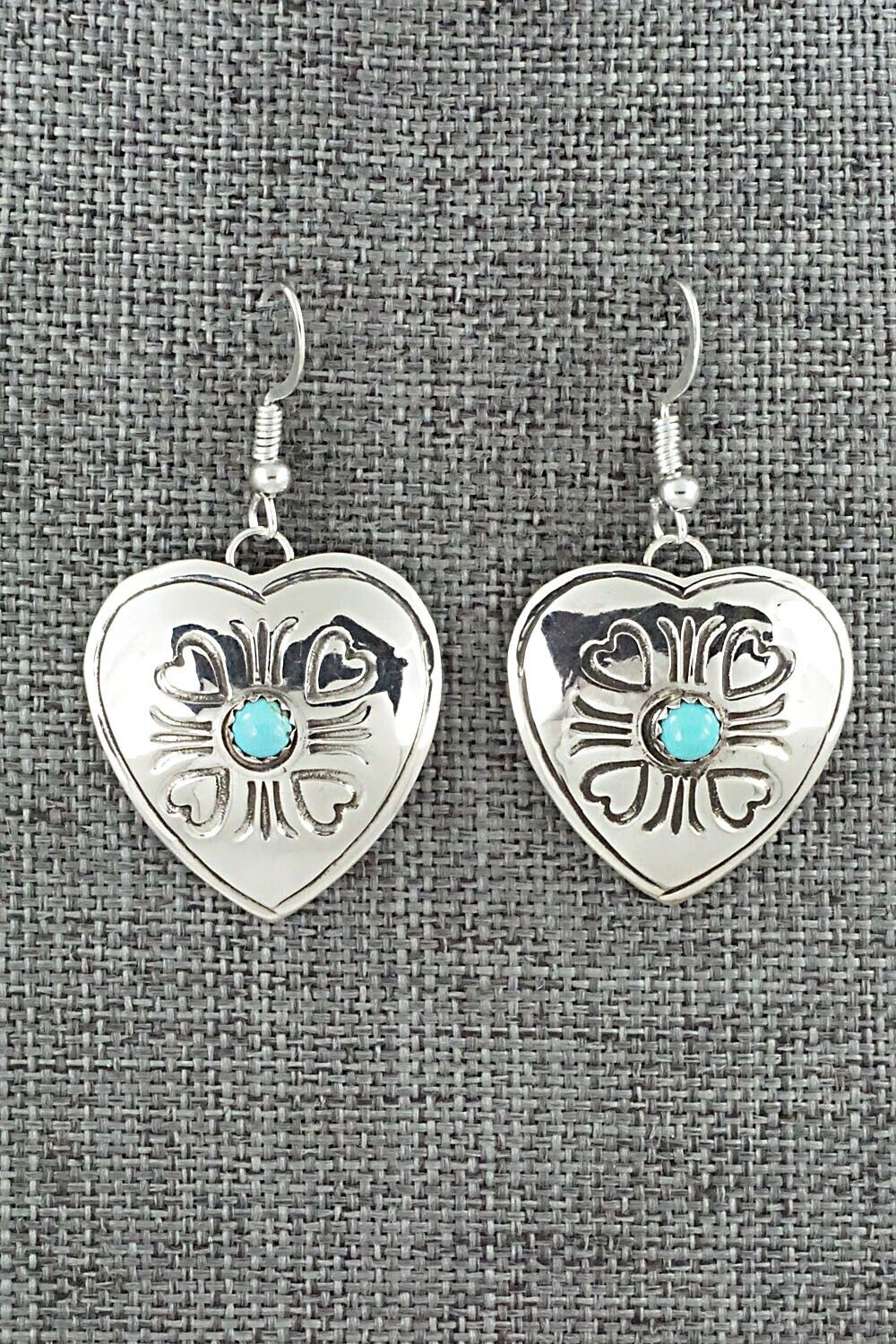 Turquoise & Sterling Silver Earrings - Genevieve Blackgoat