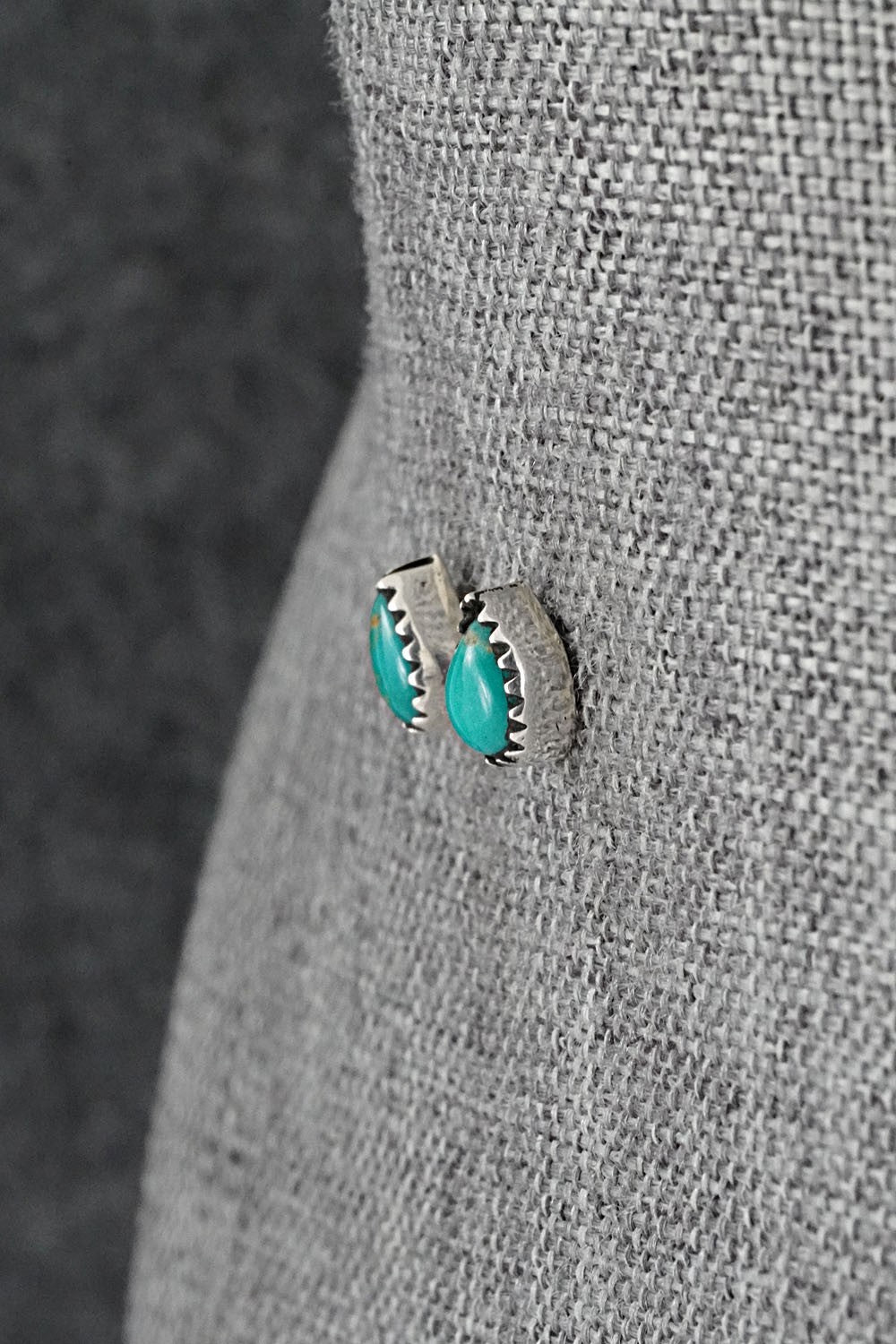 Turquoise & Sterling Silver Earrings - Gerald Joe