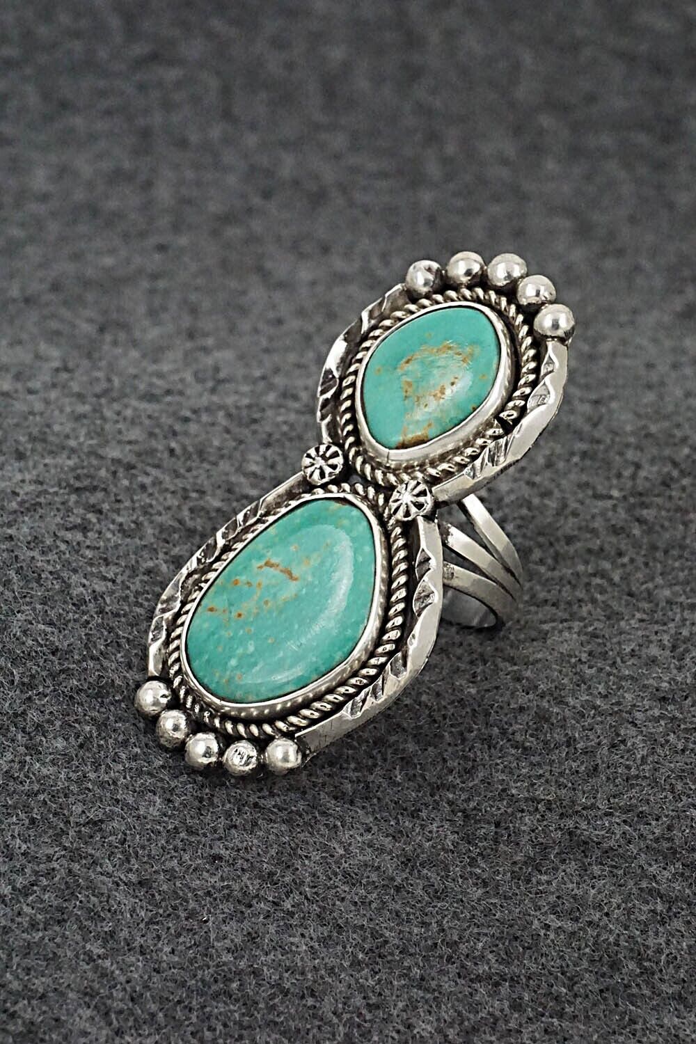 Turquoise & Sterling Silver Ring - Mike Platero - Size 10