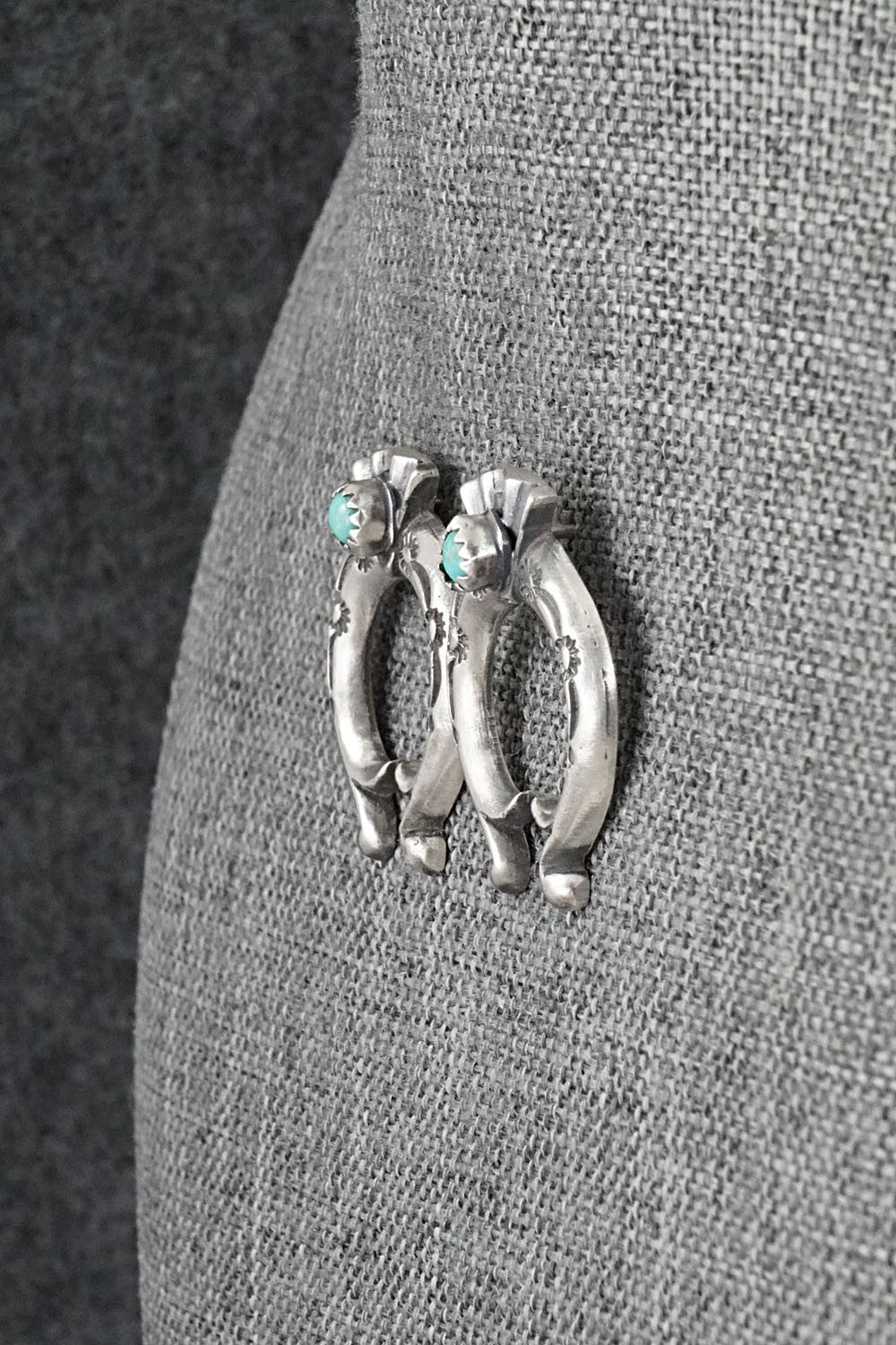 Turquoise & Sterling Silver Earrings - Adrienne Gordon