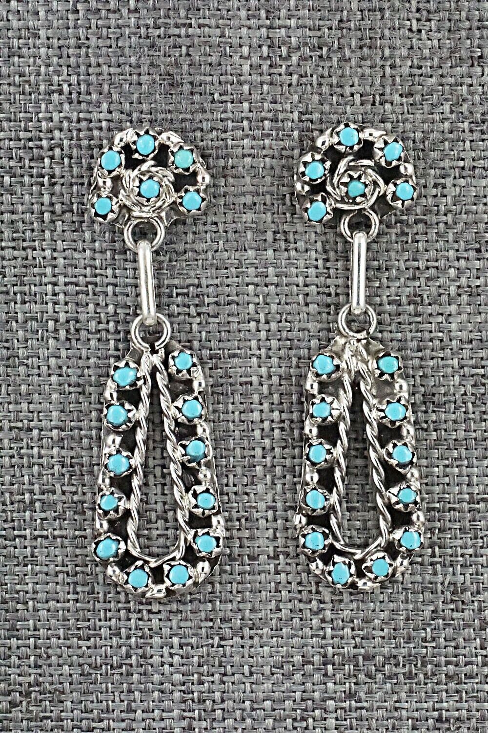 Turquoise & Sterling Silver Earrings - Randy Hooee