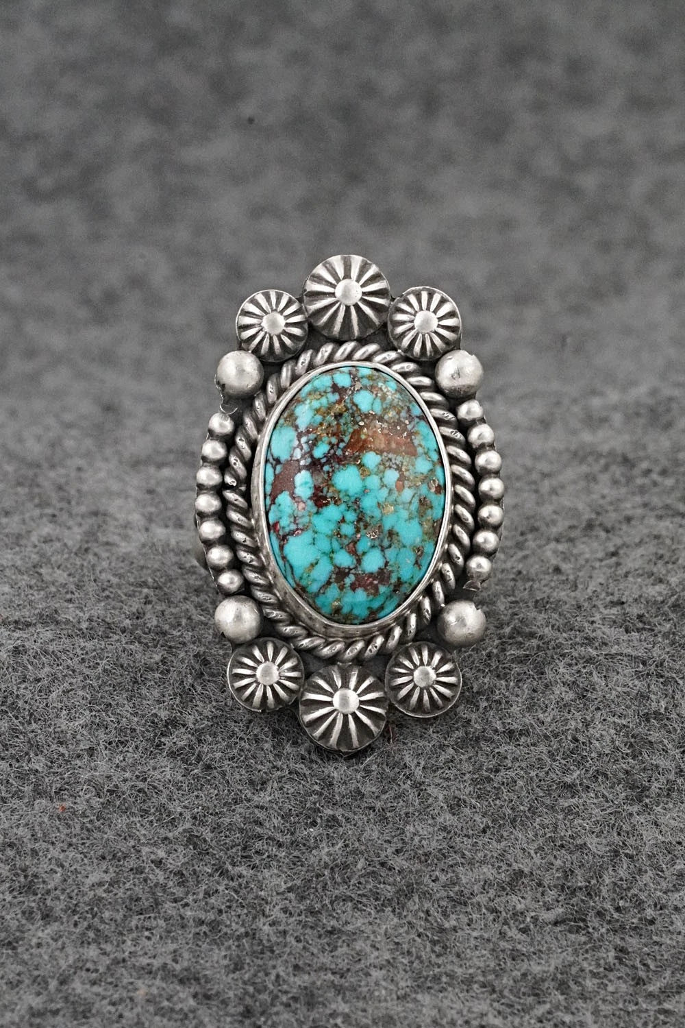 Turquoise & Sterling Silver Ring - Michael Calladitto - Size 9