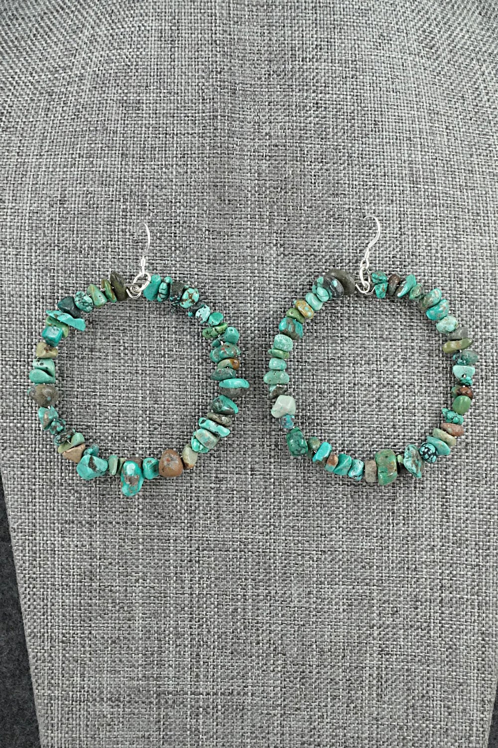 Turquoise & Sterling Silver Earrings - Doreen Jake