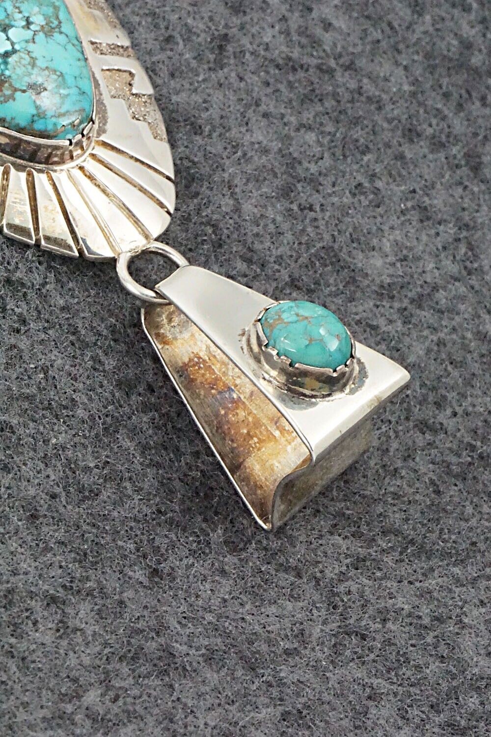 Turquoise and Sterling Silver Pendant - Oliver Smith