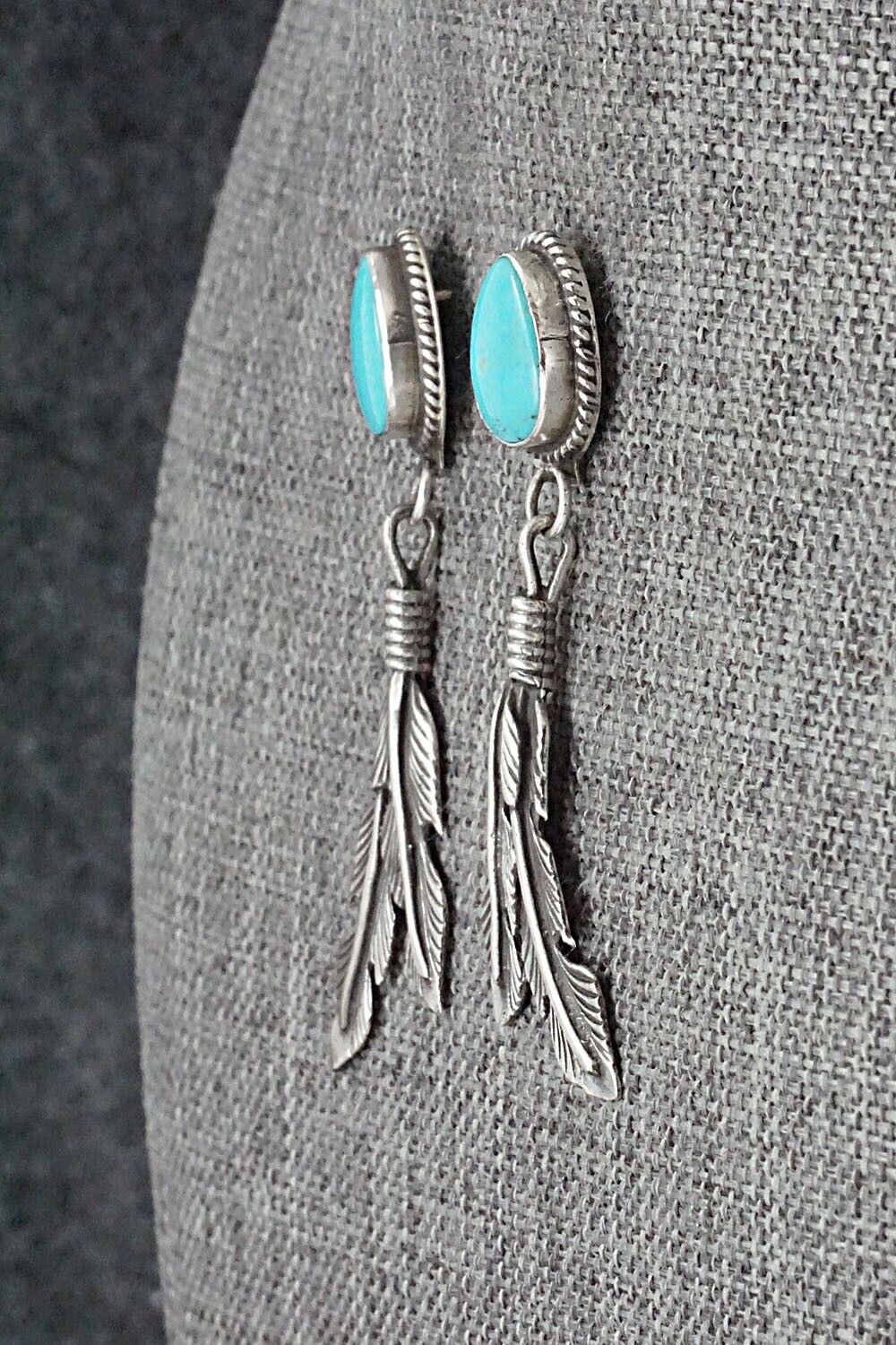 Turquoise and Sterling Silver Earrings - Sharon McCarthy