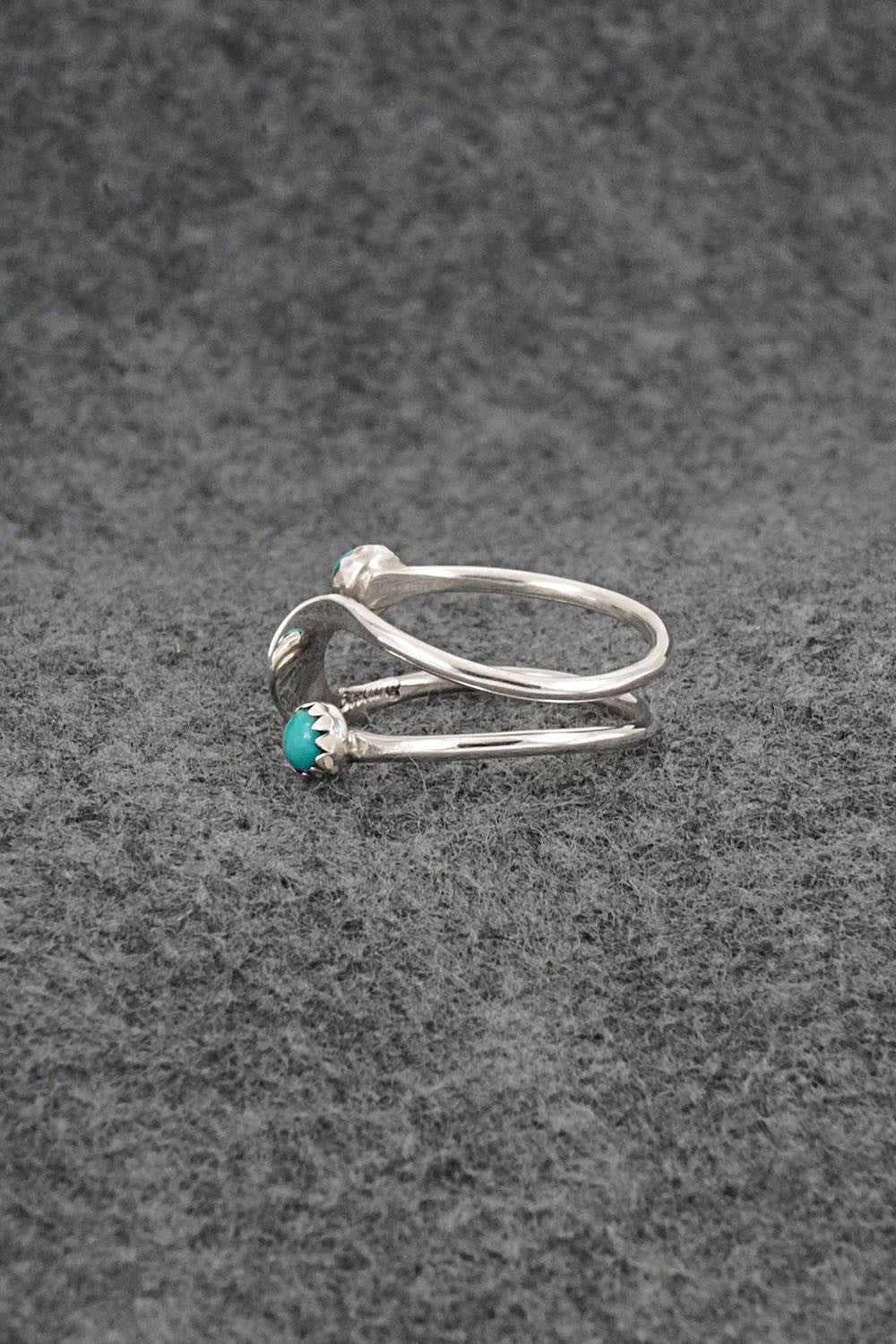Turquoise & Sterling Silver Ring - Gerald Skeets - Size 9