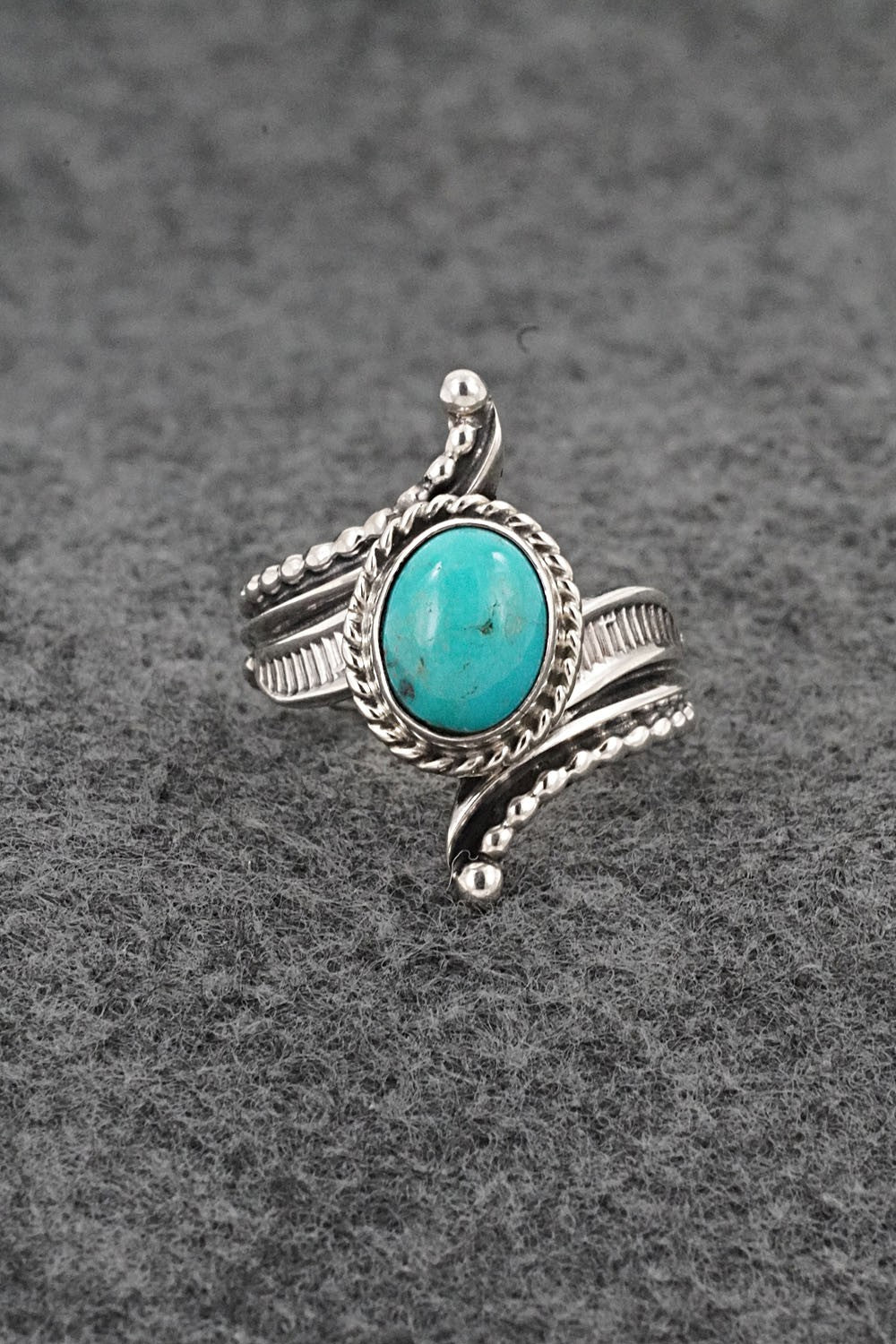 Turquoise & Sterling Silver Ring - Thomas Yazzie - Size 6.75