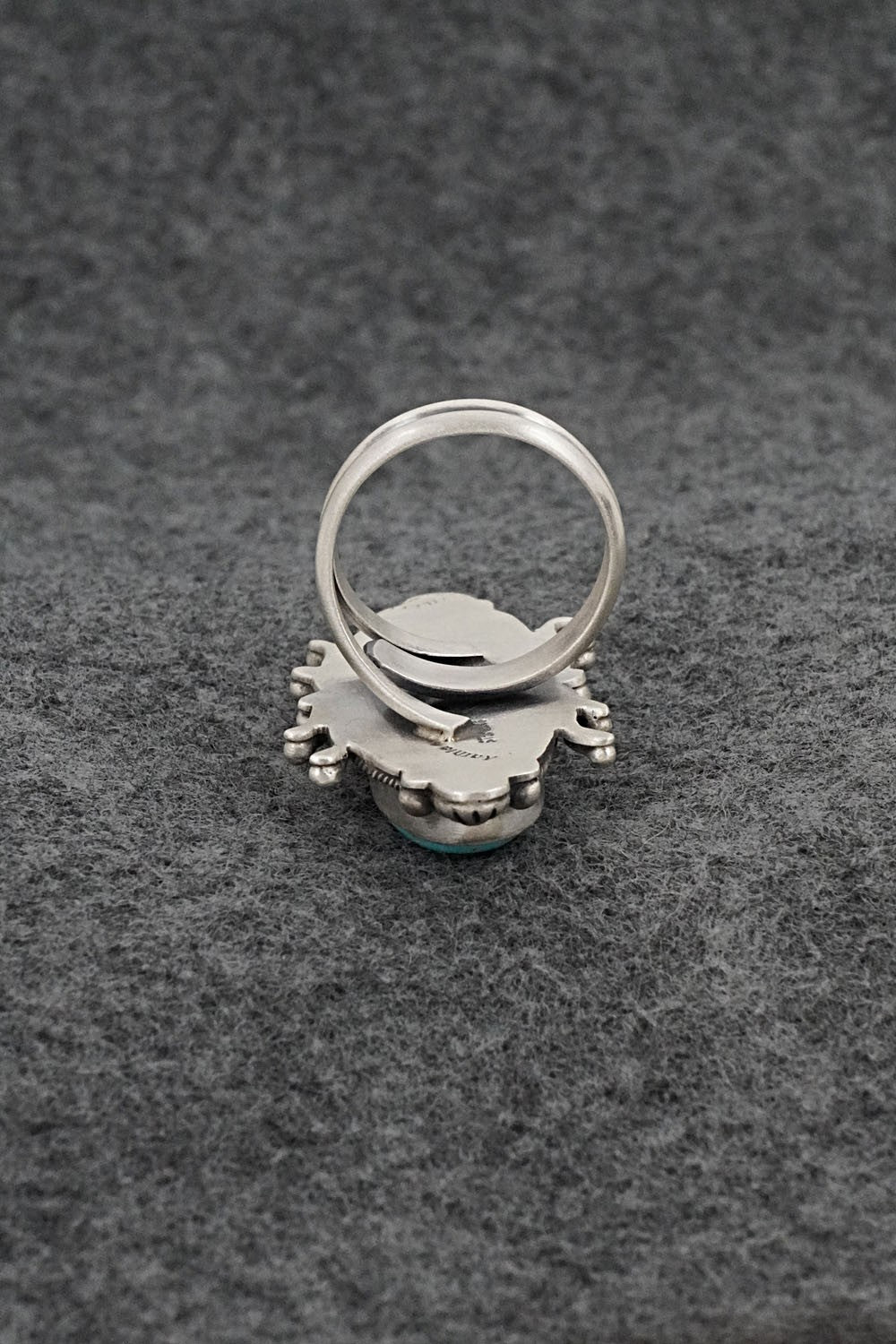 Turquoise & Sterling Silver Ring - Kathleen Livingston - Size 8 Adj.