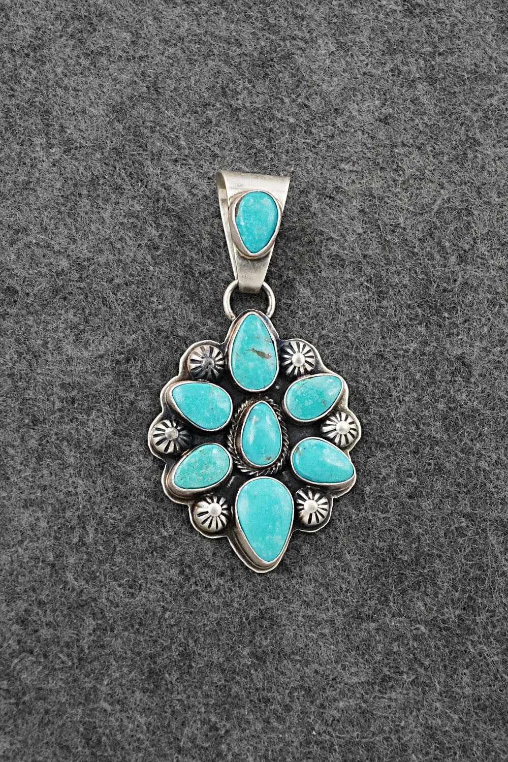 Turquoise & Sterling Silver Pendant - Kathleen Livingston