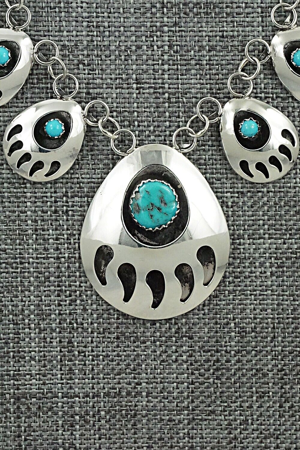 Turquoise & Sterling Silver Necklace - Leroy Parker