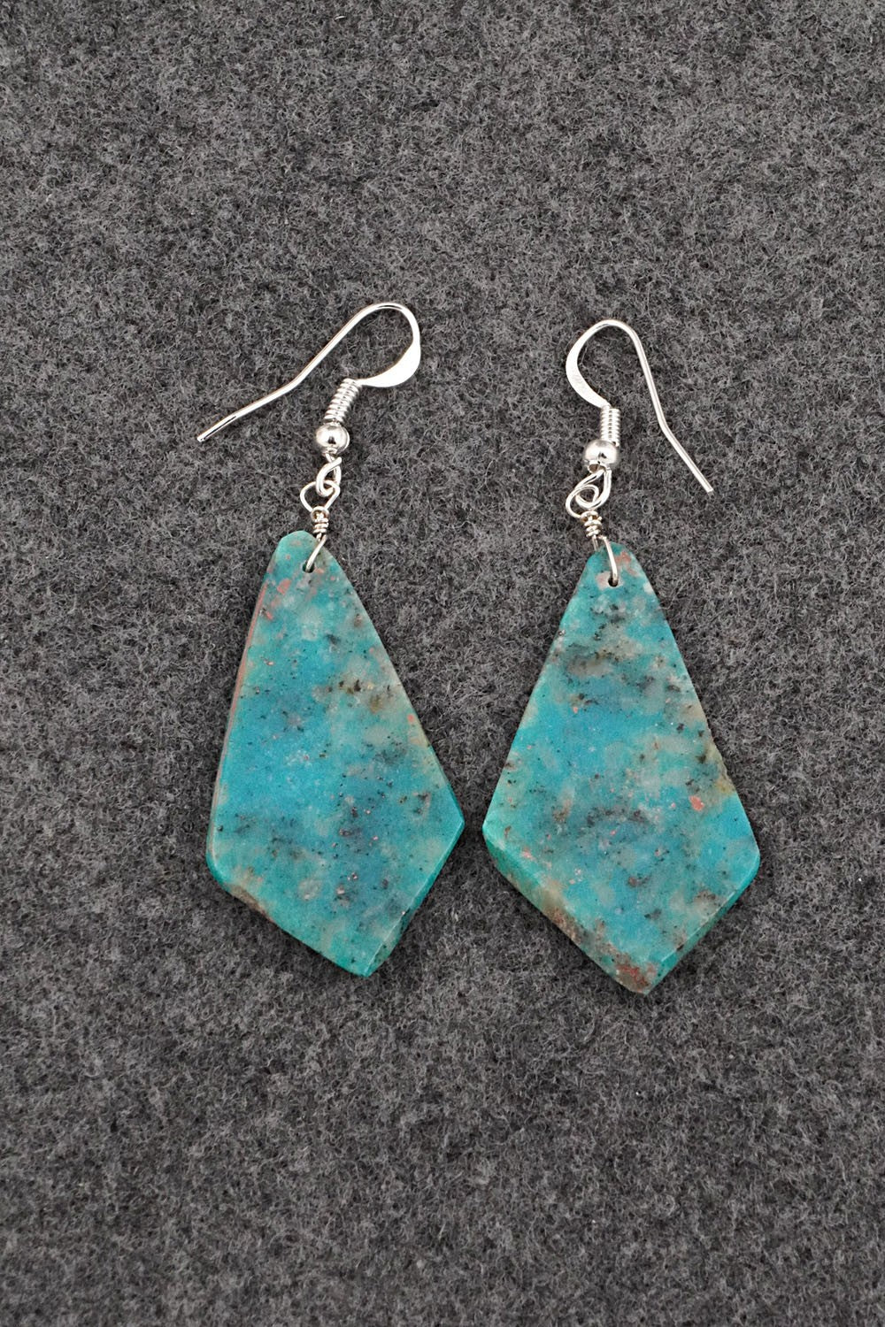 Turquoise & Sterling Silver Earrings - Louise Pete
