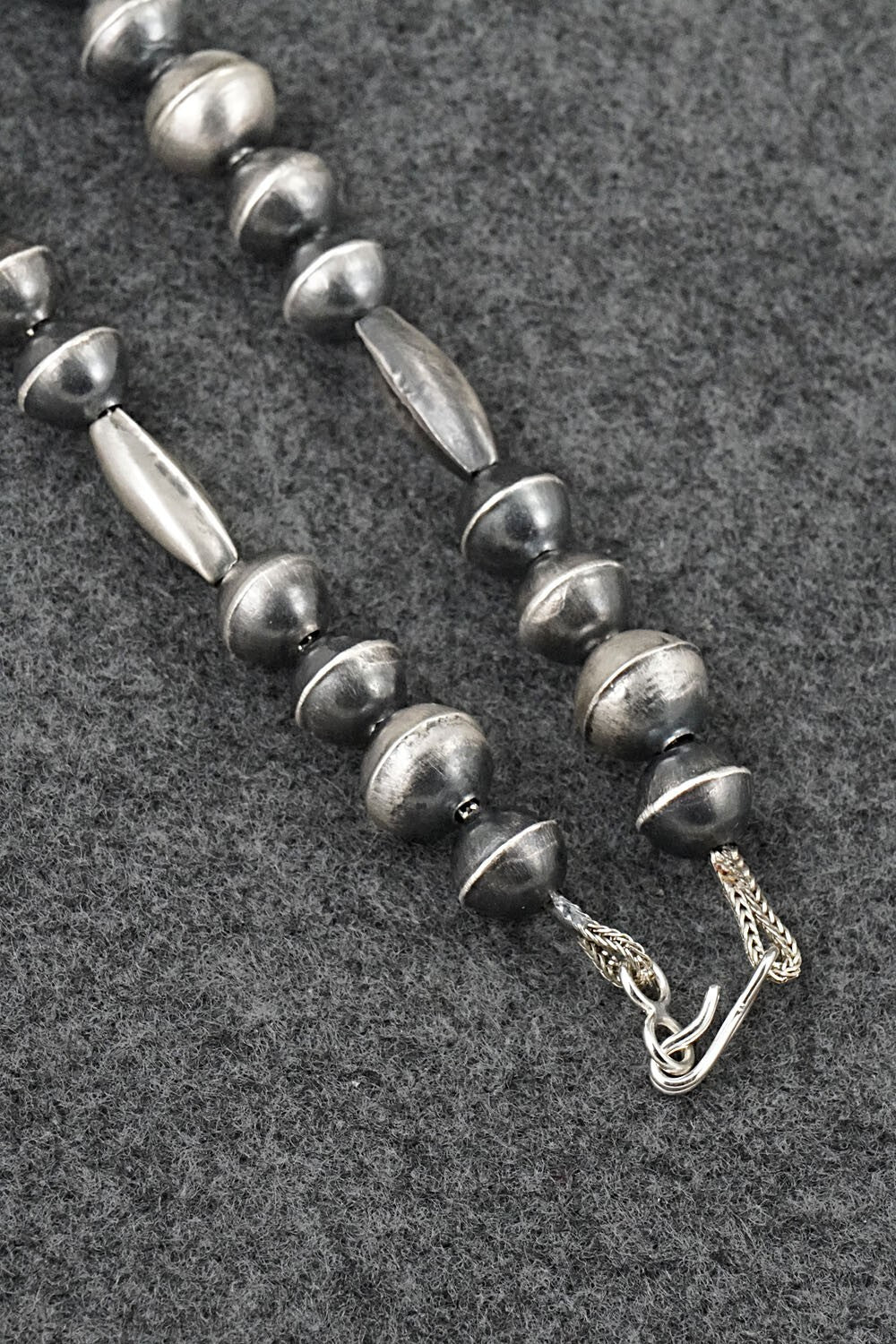 Sterling Silver Navajo Pearl Necklace 20" - Vintage