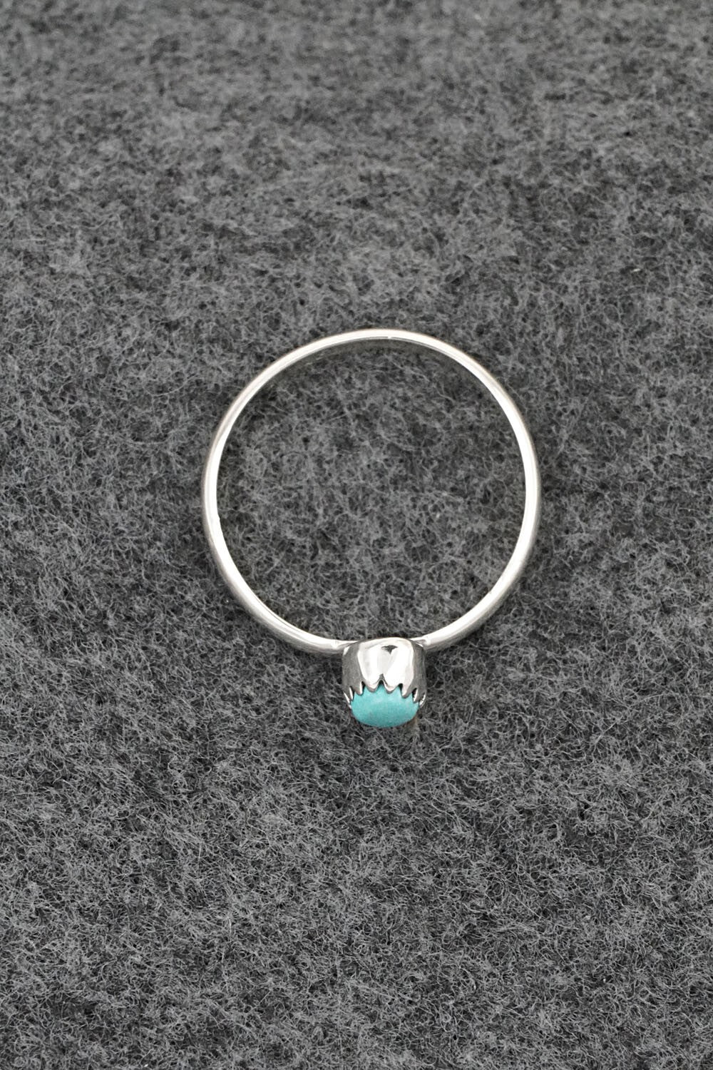 Turquoise & Sterling Silver Ring - Hiram Largo - Size 8.5