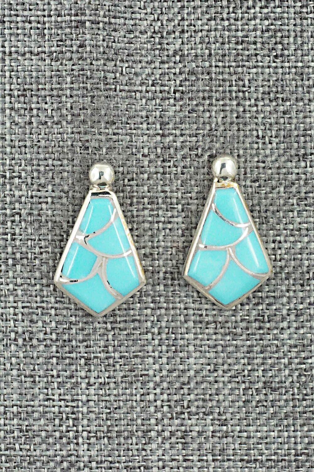 Turquoise & Sterling Silver Earrings - Orena Leekya