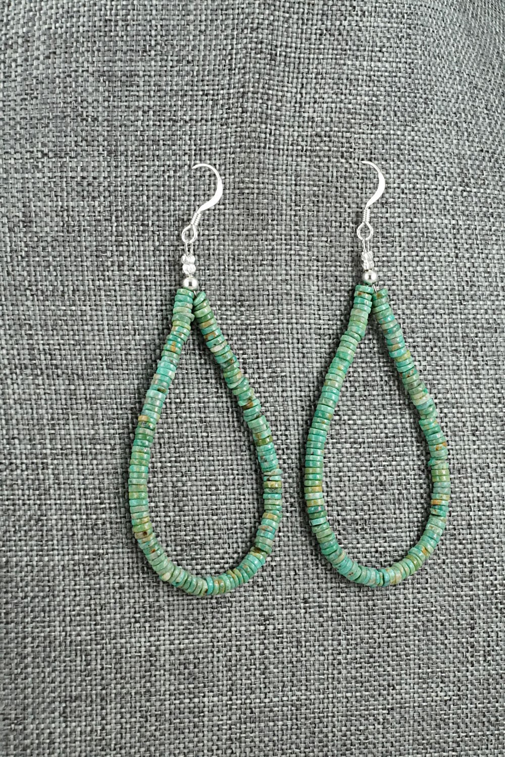 Turquoise & Sterling Silver Earrings - Doreen Jake