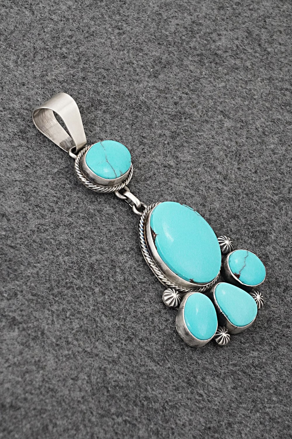 Turquoise & Sterling Silver Pendant - Paul Livingston