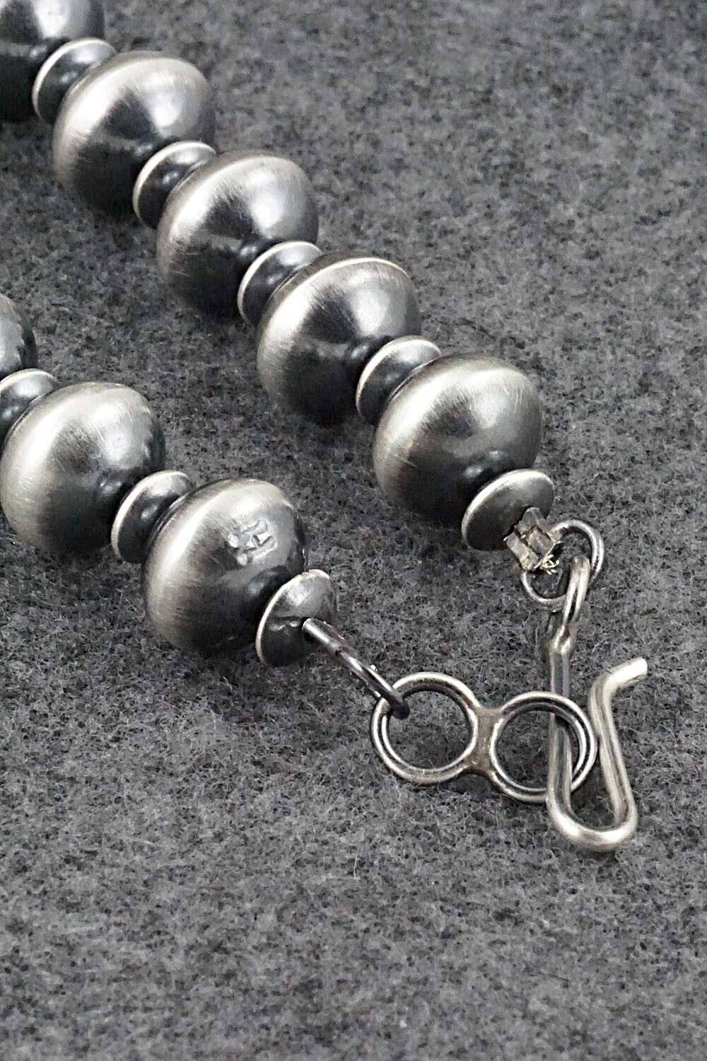 Sterling Silver Navajo Pearl Necklace 22" - Tonisha Haley