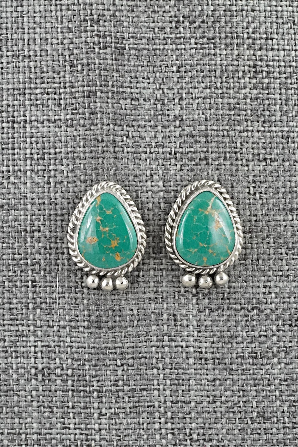 Turquoise & Sterling Silver Earrings - Rosemary Saunders