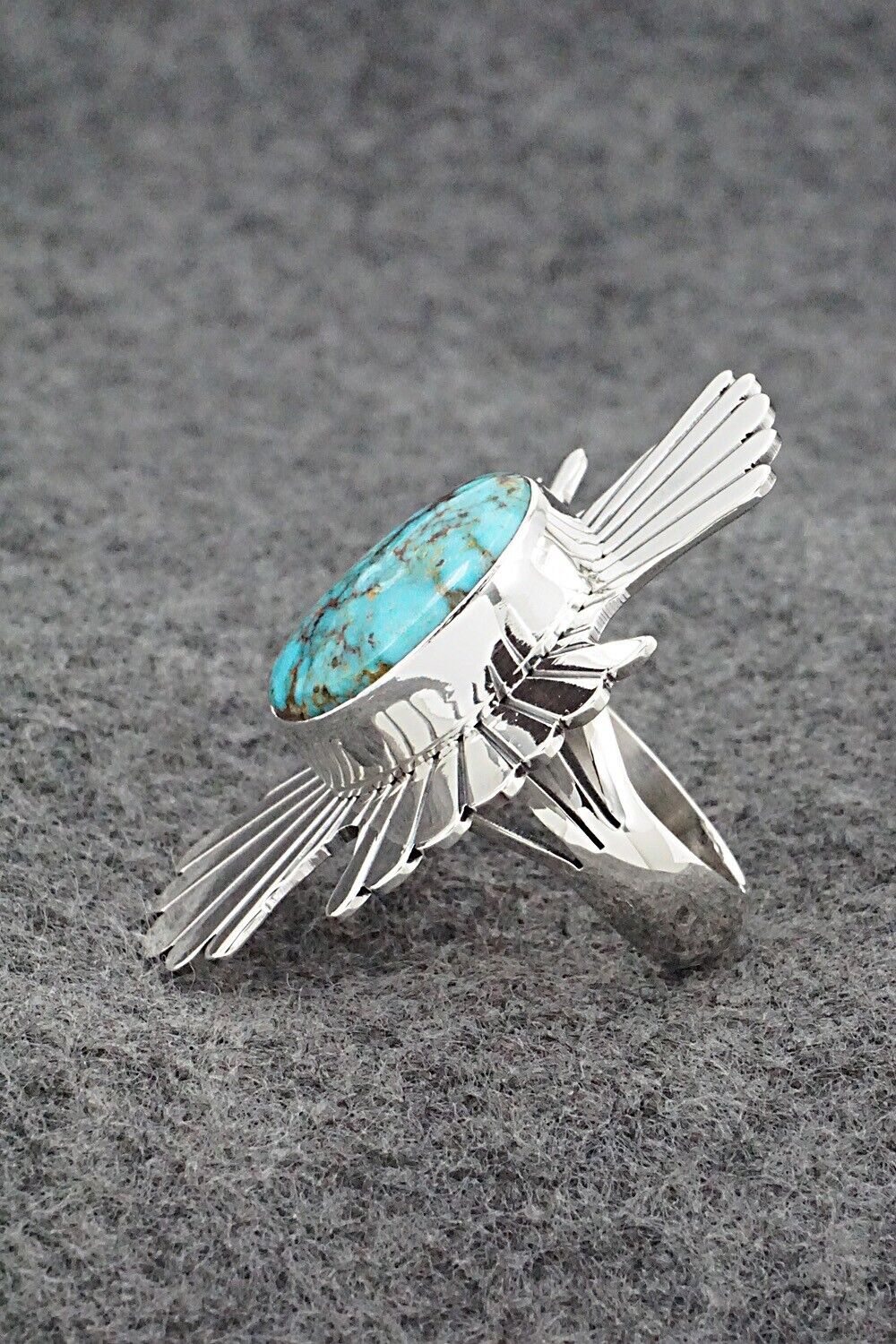Turquoise & Sterling Silver Ring - Marita Benally - Size 8